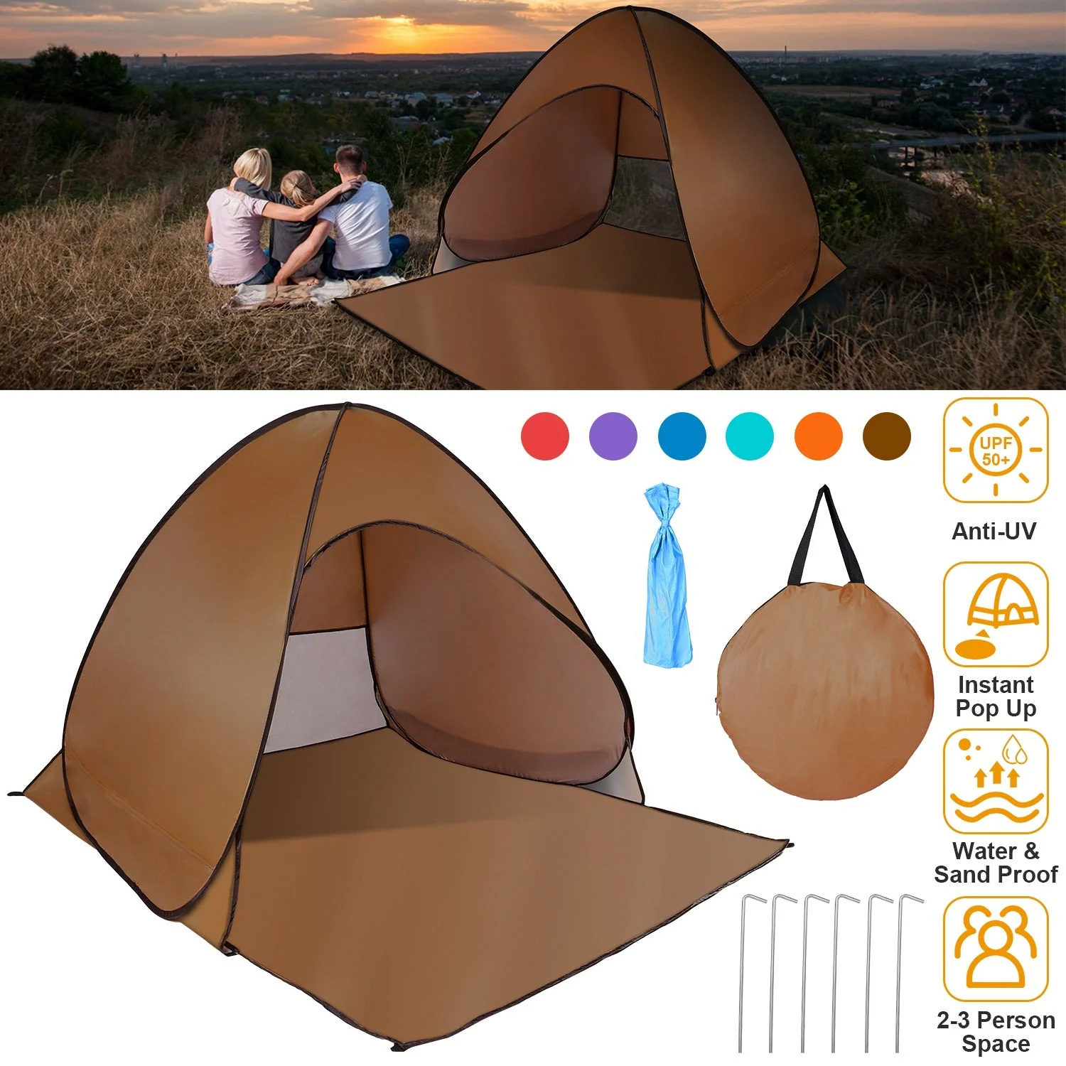 GBruno Pop Up Beach Tent - Image 5