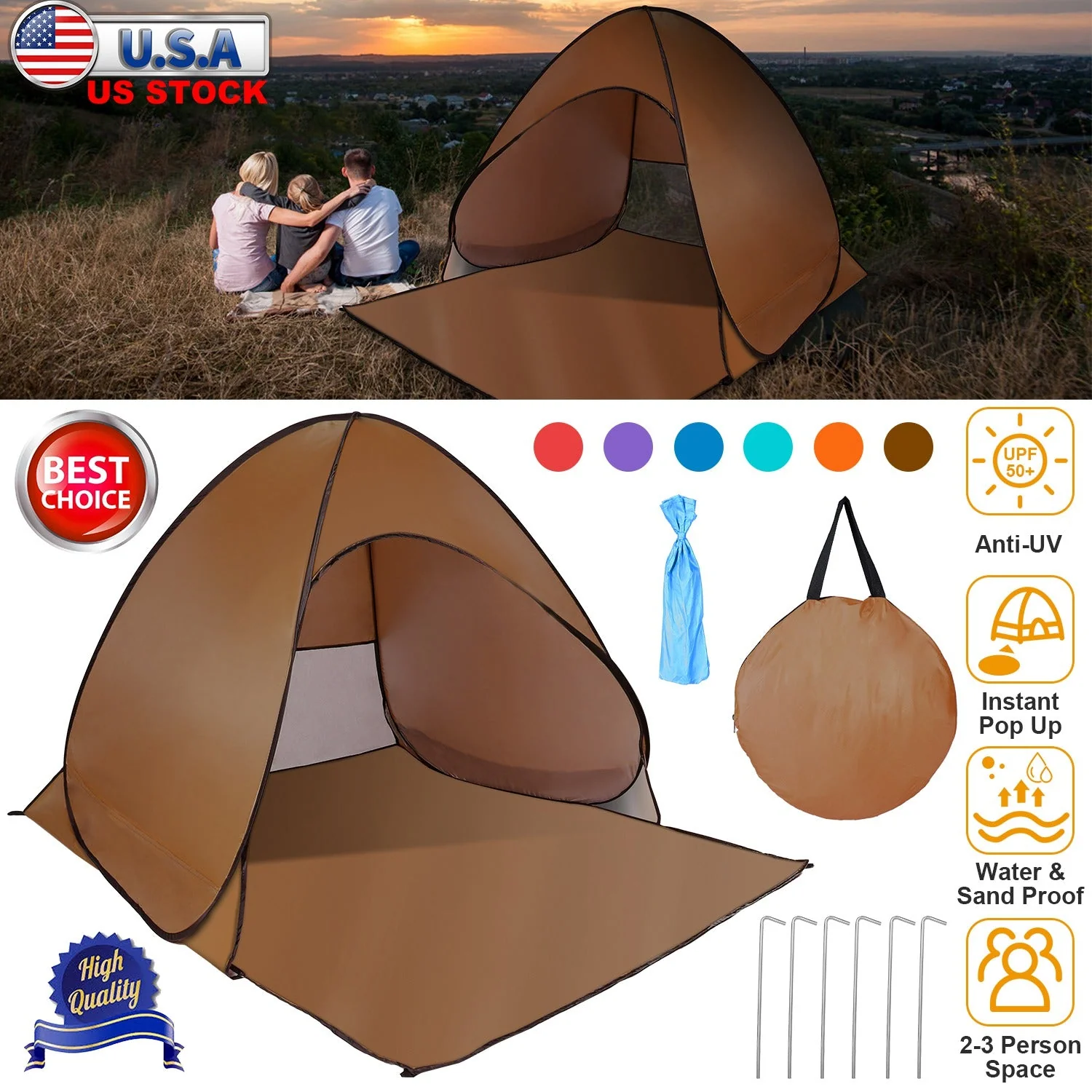GBruno Pop Up Beach Tent - Image 6