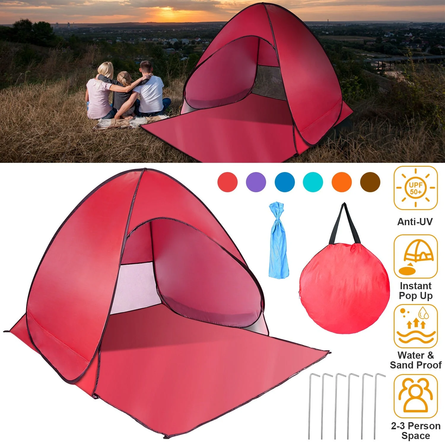 GBruno Pop Up Beach Tent - Image 4