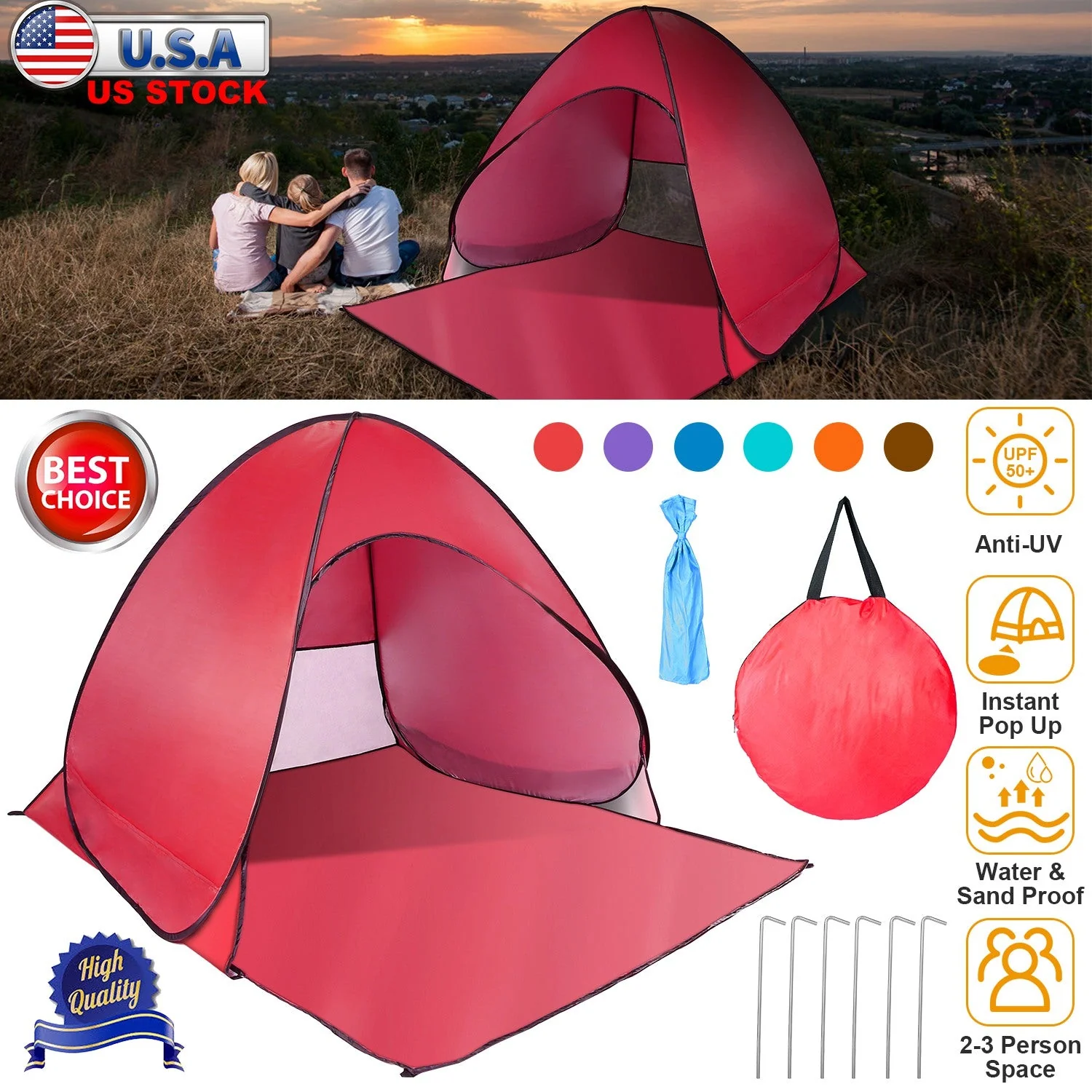 GBruno Pop Up Beach Tent - Image 5