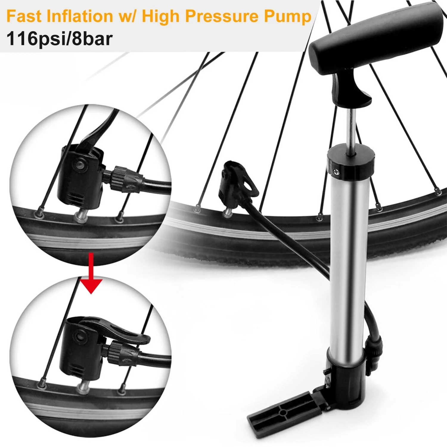 GBruno Portable Bicycle Tire Inflator - Image 4