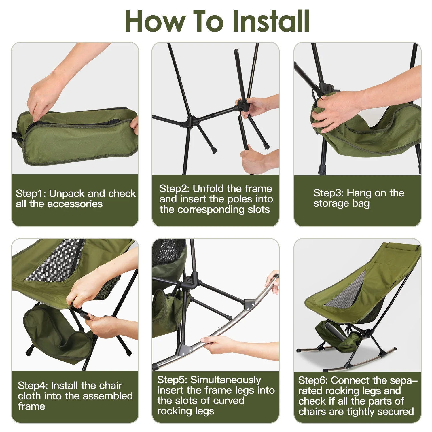 GBruno Portable Camping Rocking Chair - Image 4