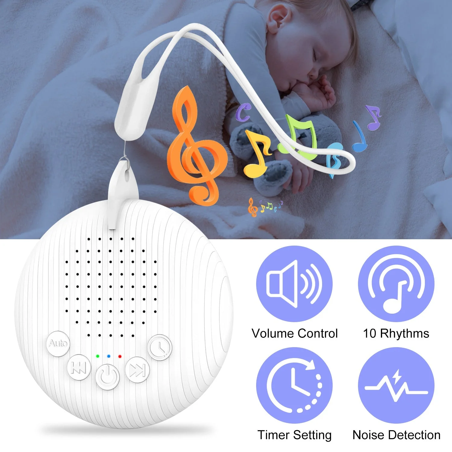 GBruno Portable White Noise Sound Machine - Image 2