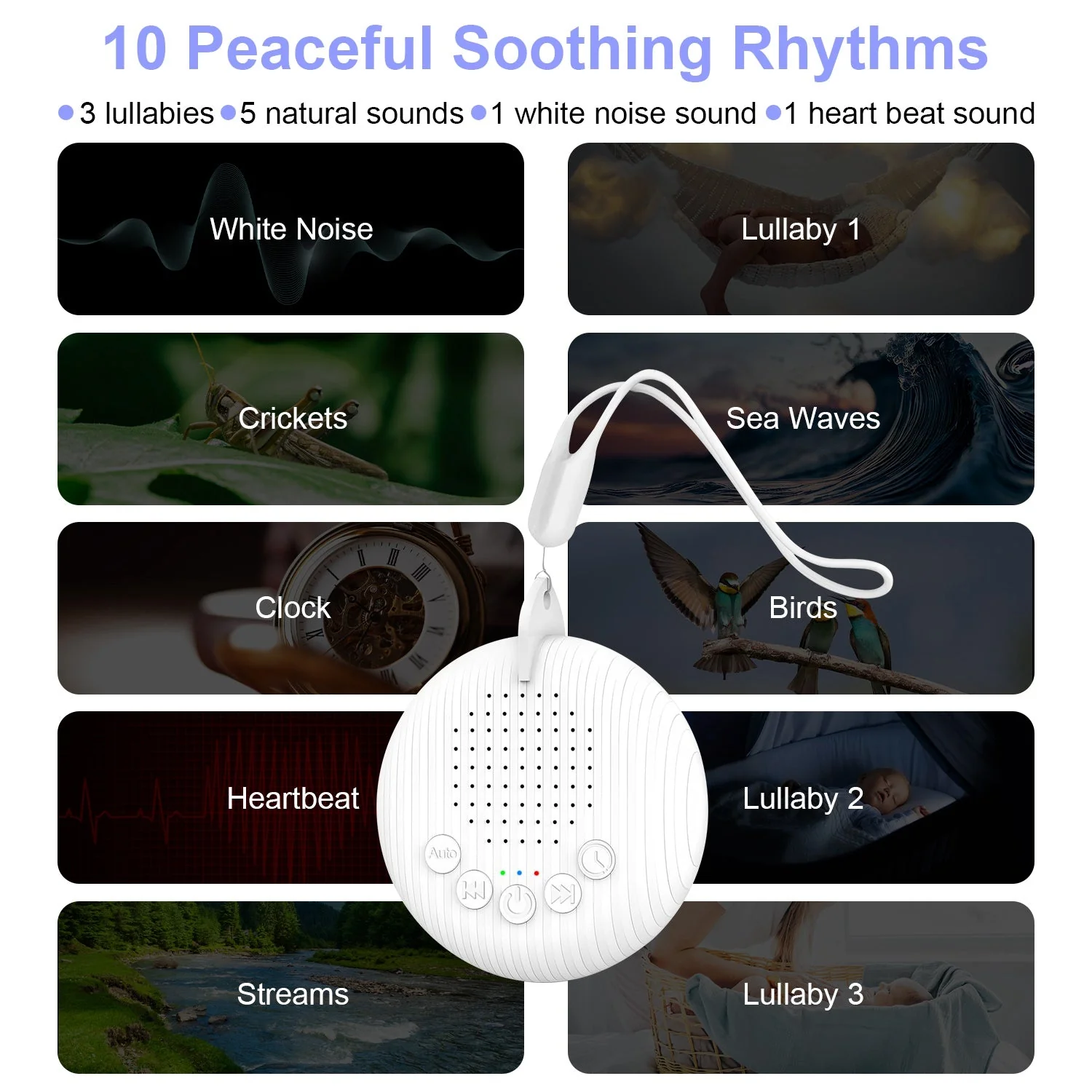 GBruno Portable White Noise Sound Machine - Image 3