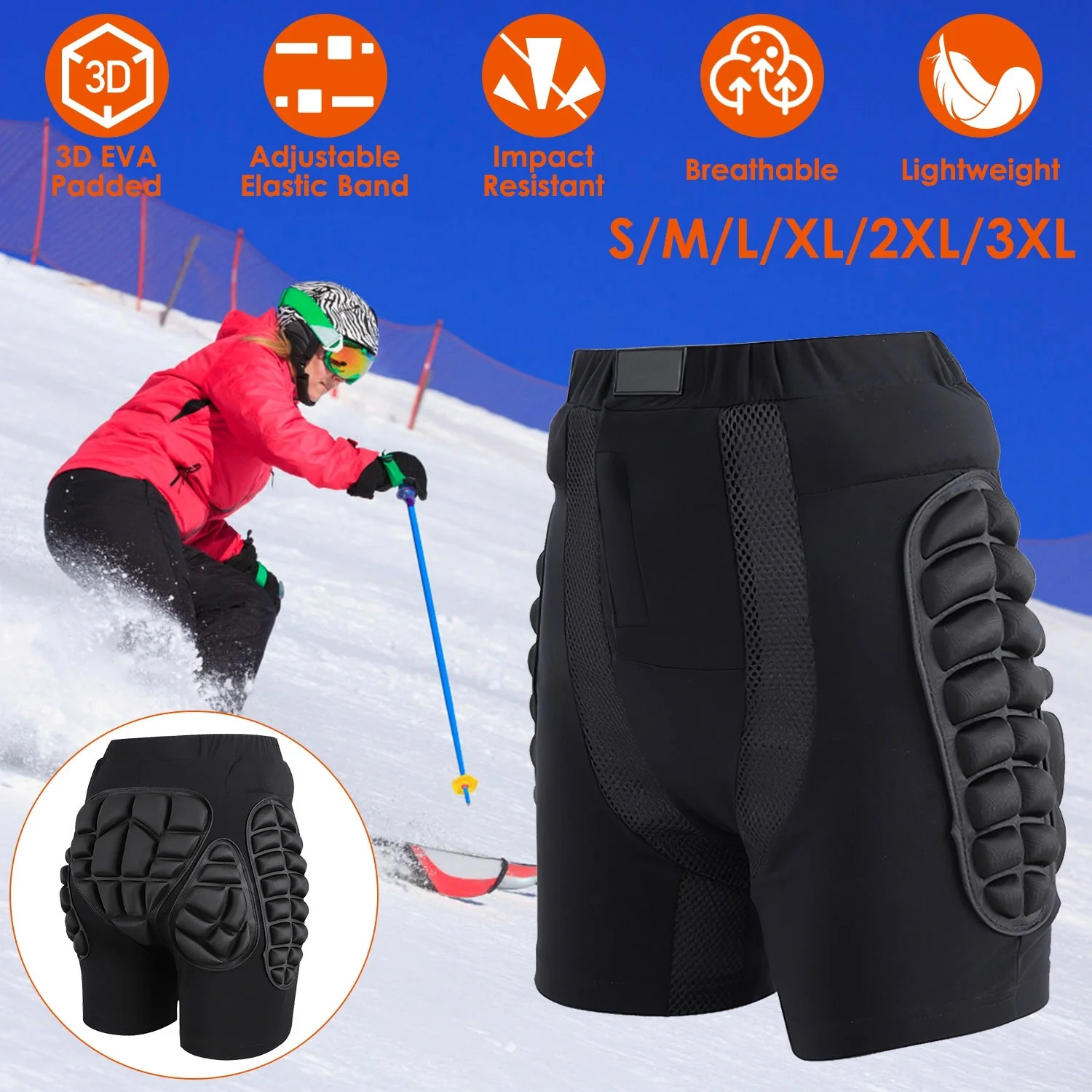 GBruno Protective Shorts for Skiing - Image 6