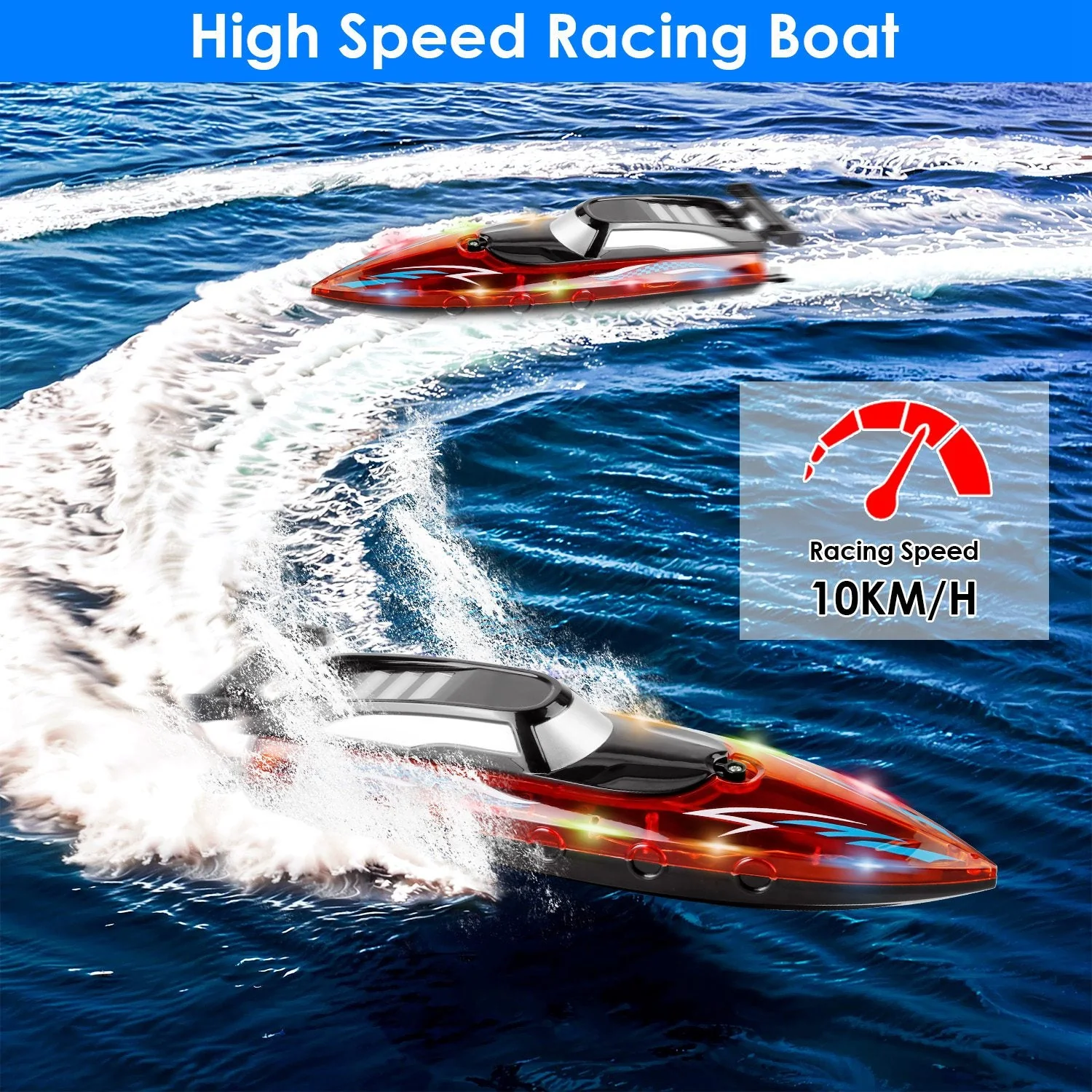 GBruno RC Boat With Colorful LED Light - Image 3