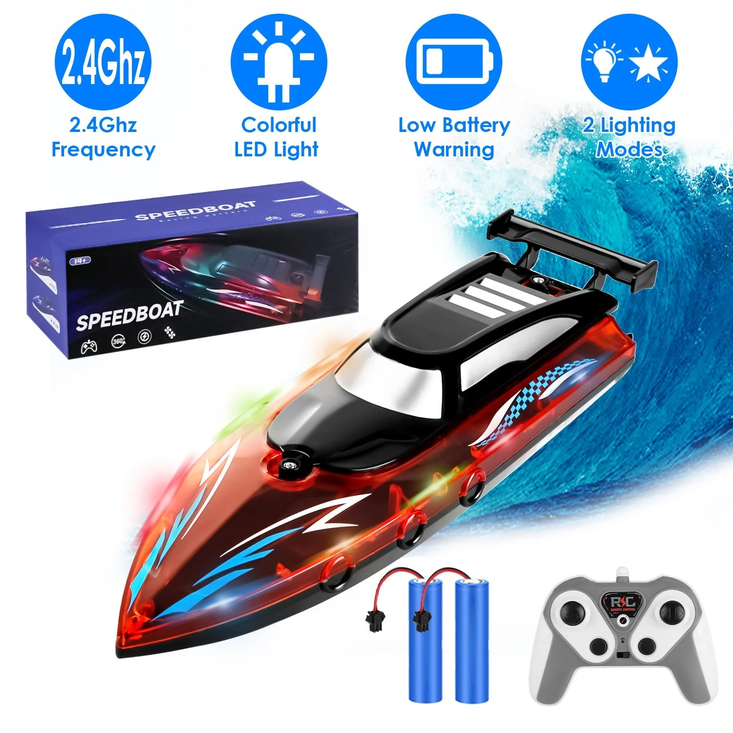 GBruno RC Boat With Colorful LED Light - Image 2