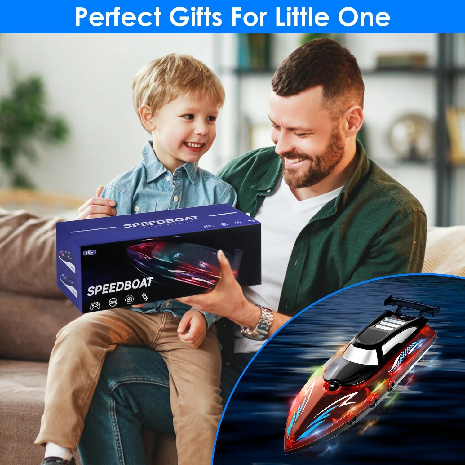 GBruno RC Boat With Colorful LED Light - Image 5