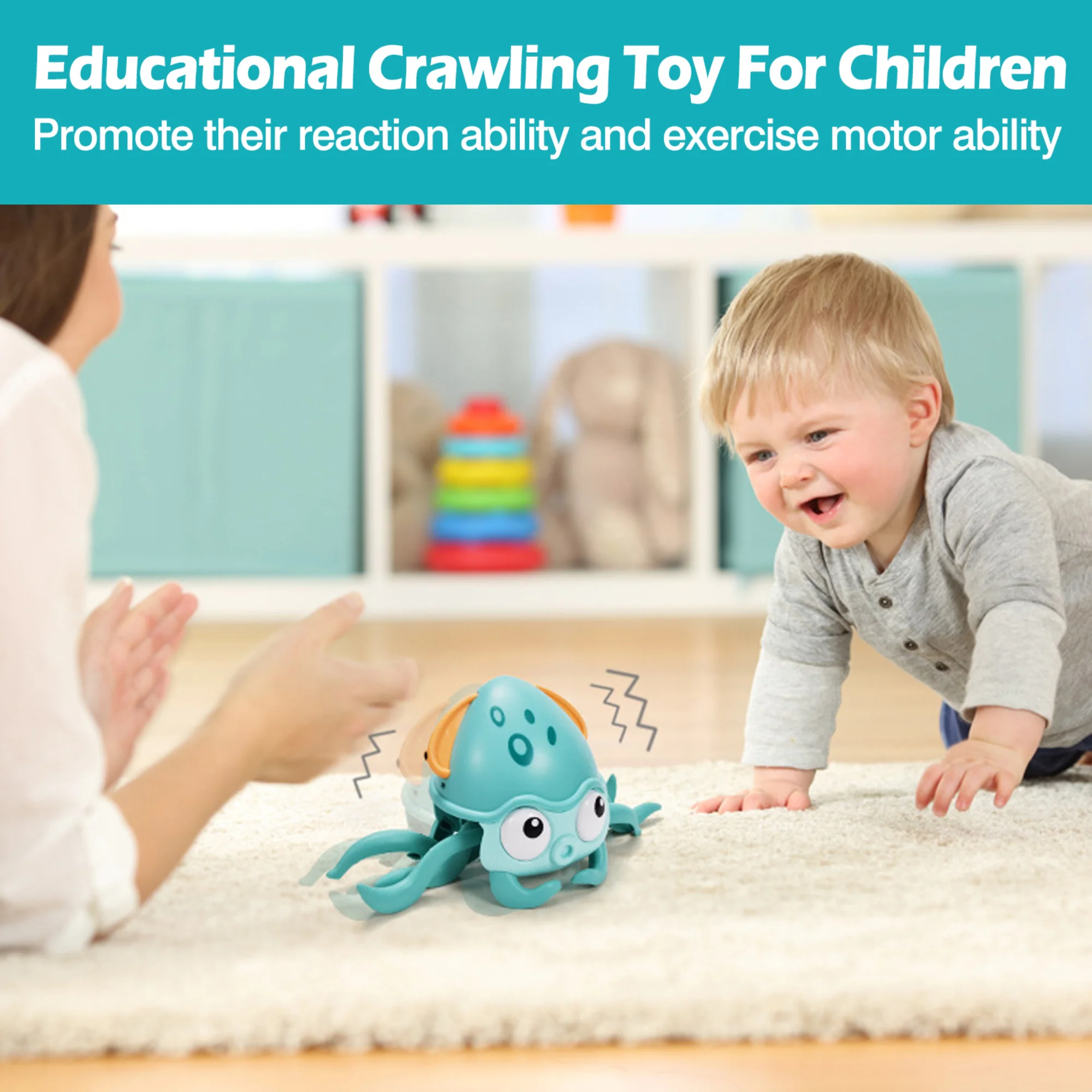 GBruno Rechargeable Baby Crawling Octopus - Image 2
