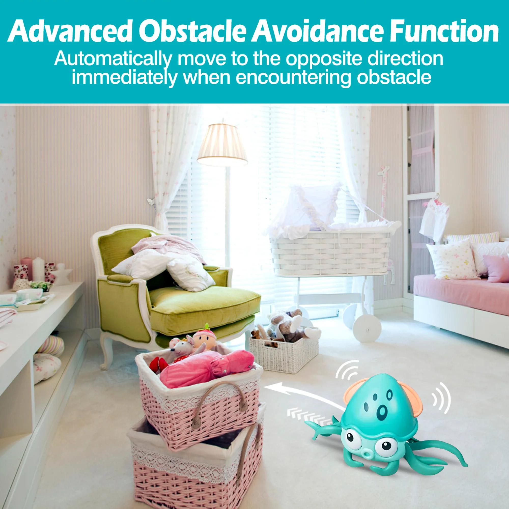 GBruno Rechargeable Baby Crawling Octopus - Image 3