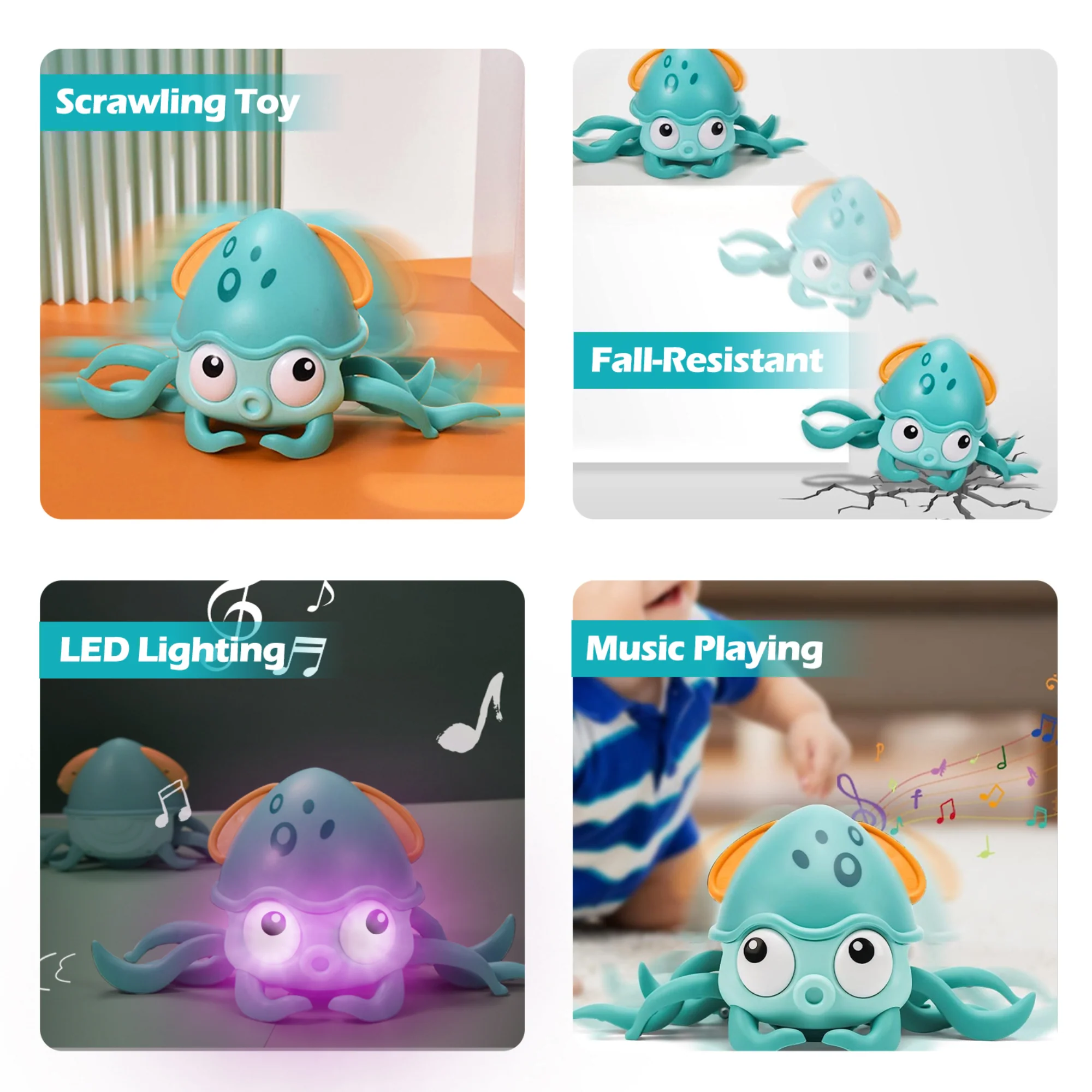 GBruno Rechargeable Baby Crawling Octopus - Image 4