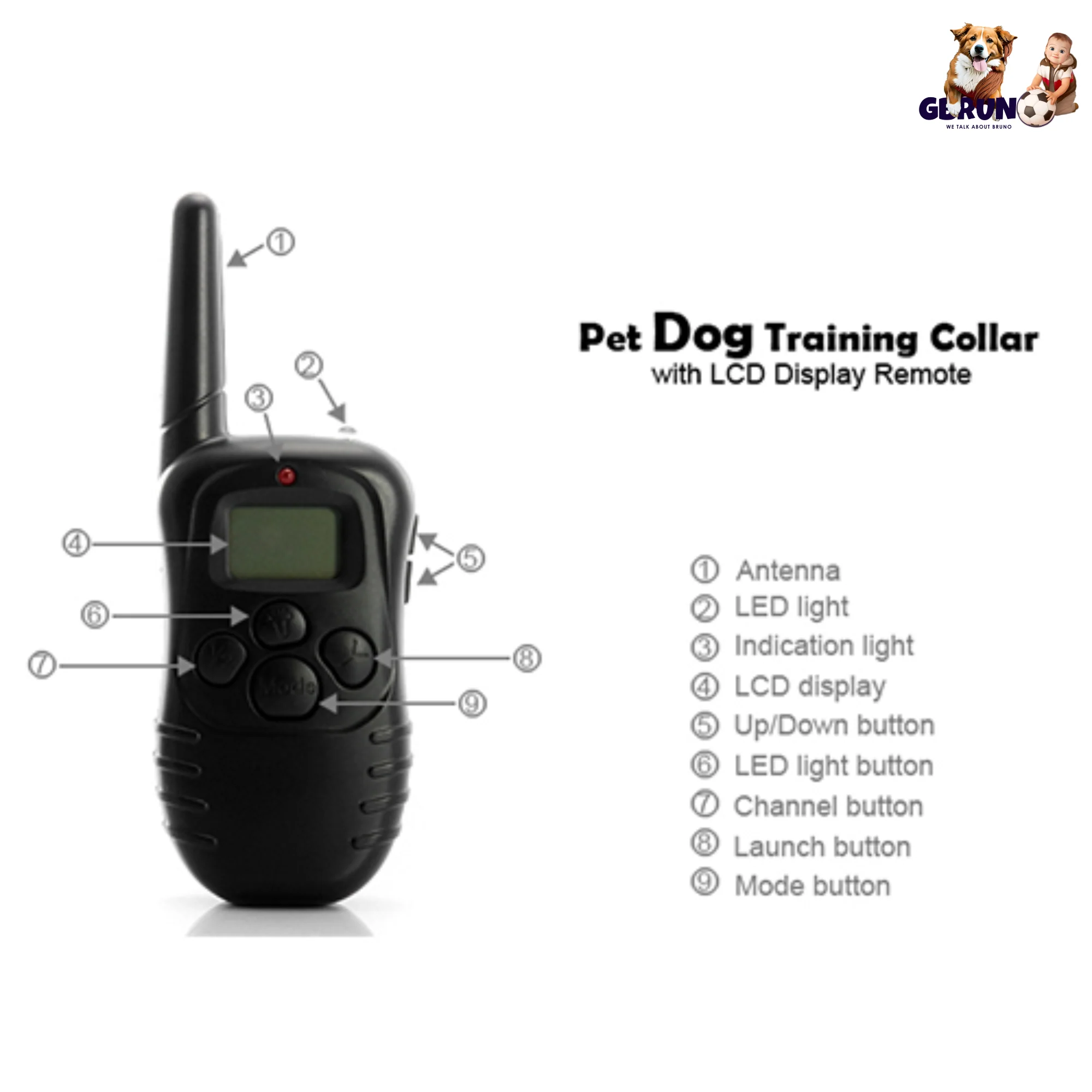 GBruno Remote Pet Dog Training Collar - Image 5
