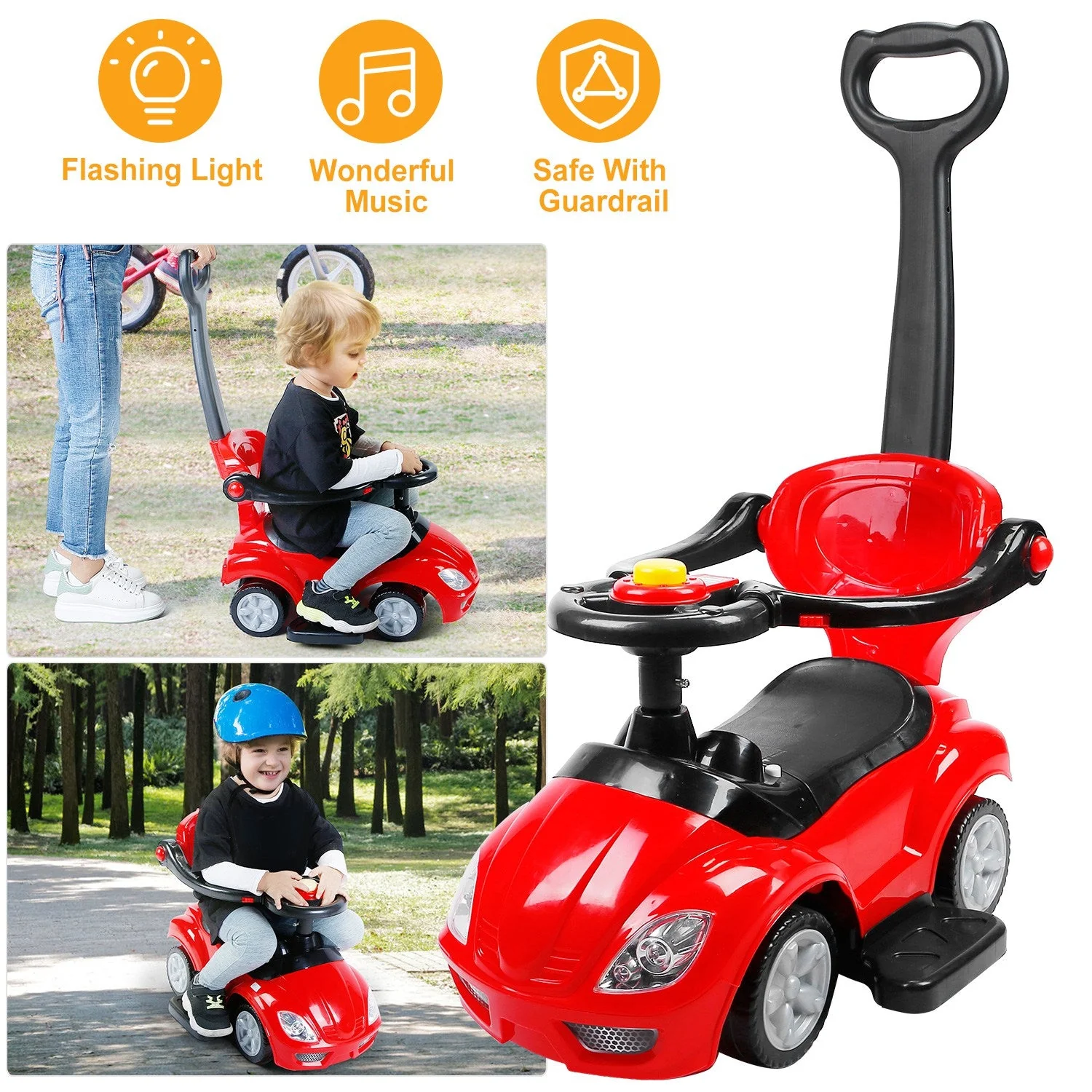 GBruno Ride on Push Car 4-Wheel Children - Image 4
