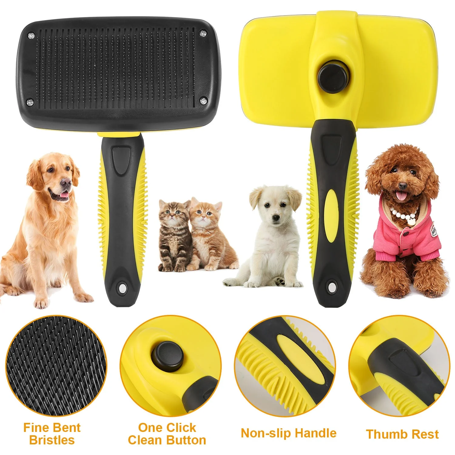 GBruno Self Cleaning Slicker Brush Pets - Image 5
