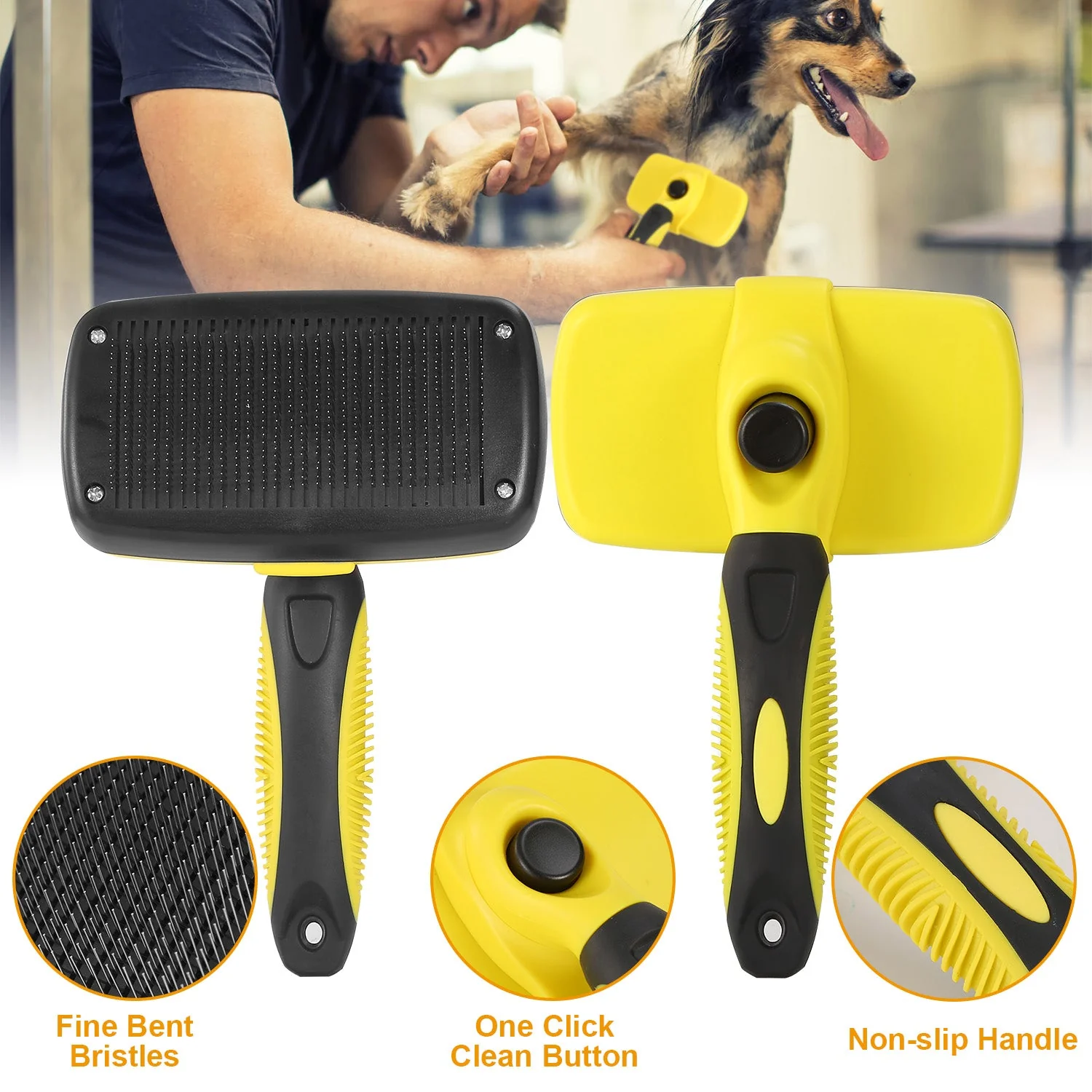 GBruno Self Cleaning Slicker Brush Pets - Image 6