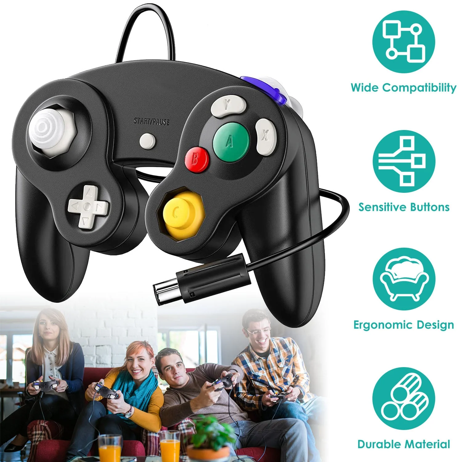 GBruno Shock Wired Game Controller Gamepad - Image 2