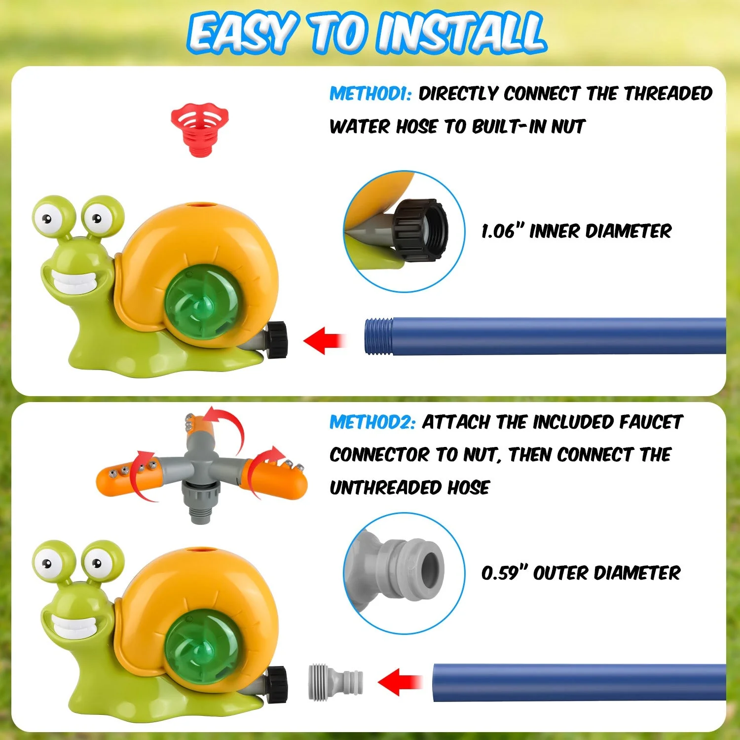 GBruno Snail Water Sprinkler Baseball Toy - Image 3