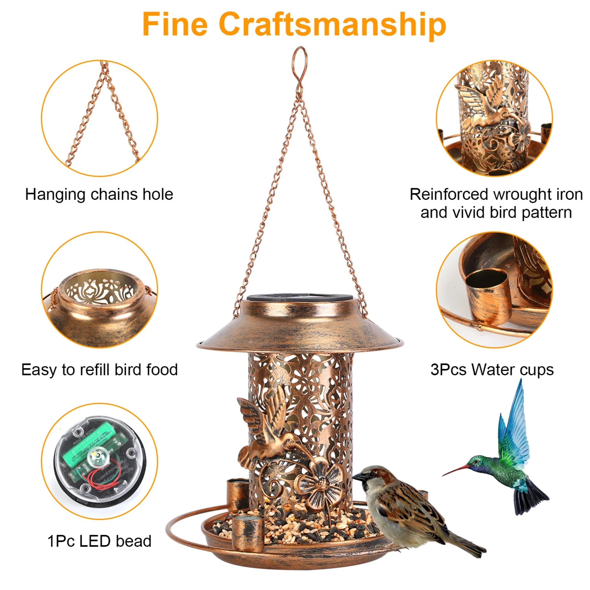 GBruno Solar Bird Feeder - Image 5