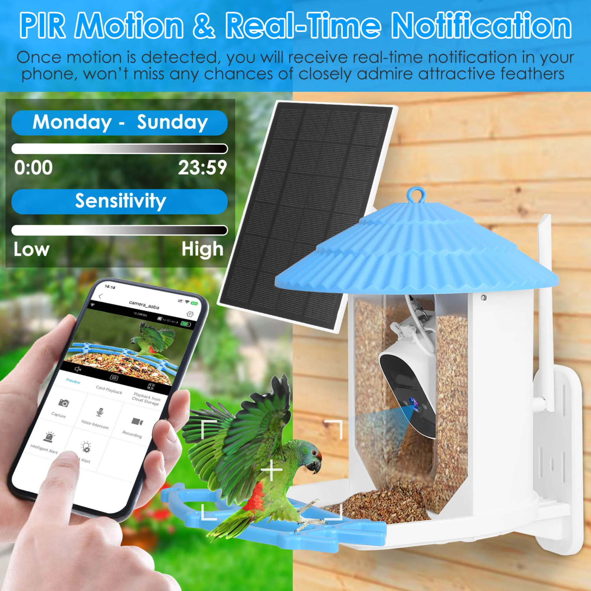 GBruno Solar Powered Smart Bird Feeder - Image 5