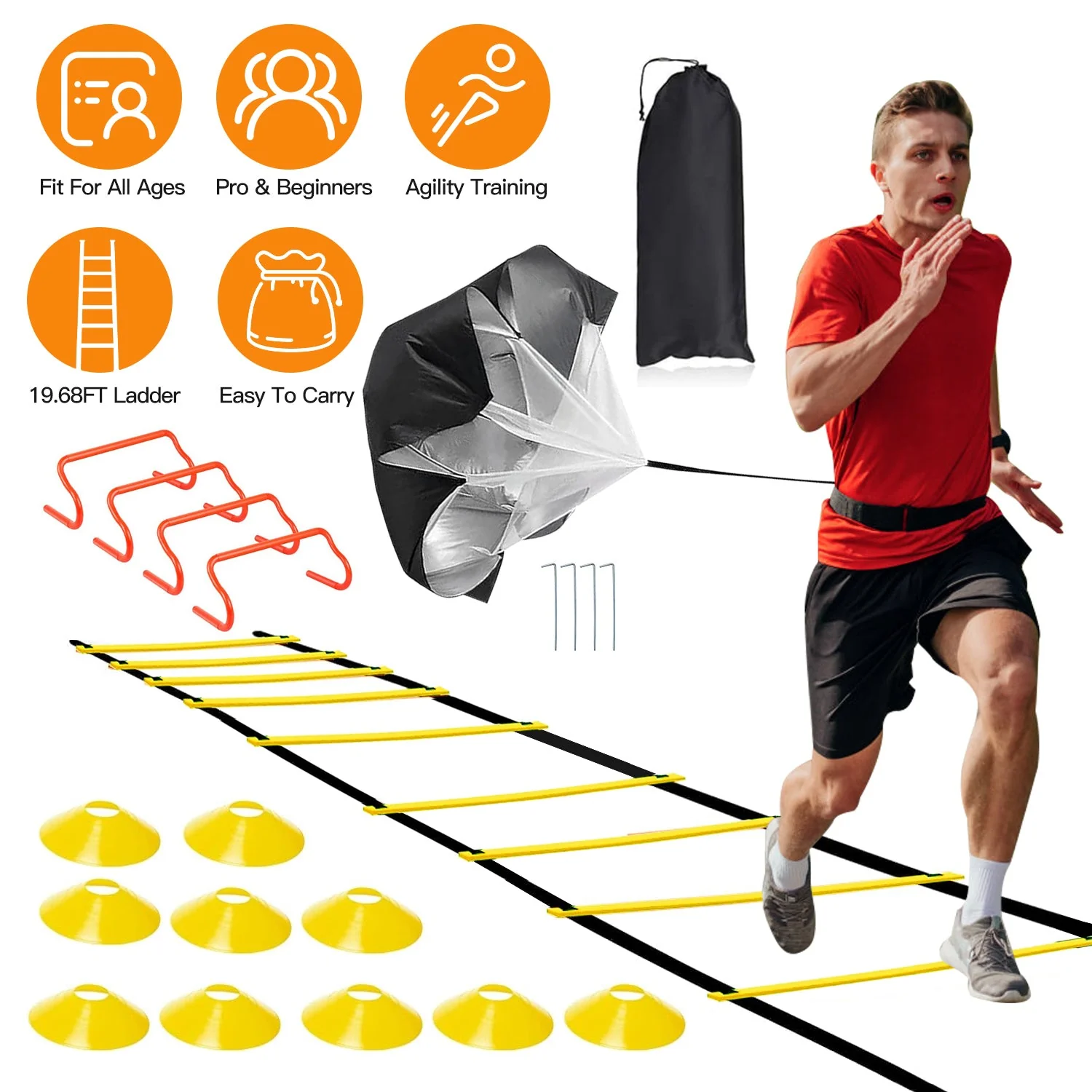 GBruno Speed Agility Training Equipment Set - Image 2