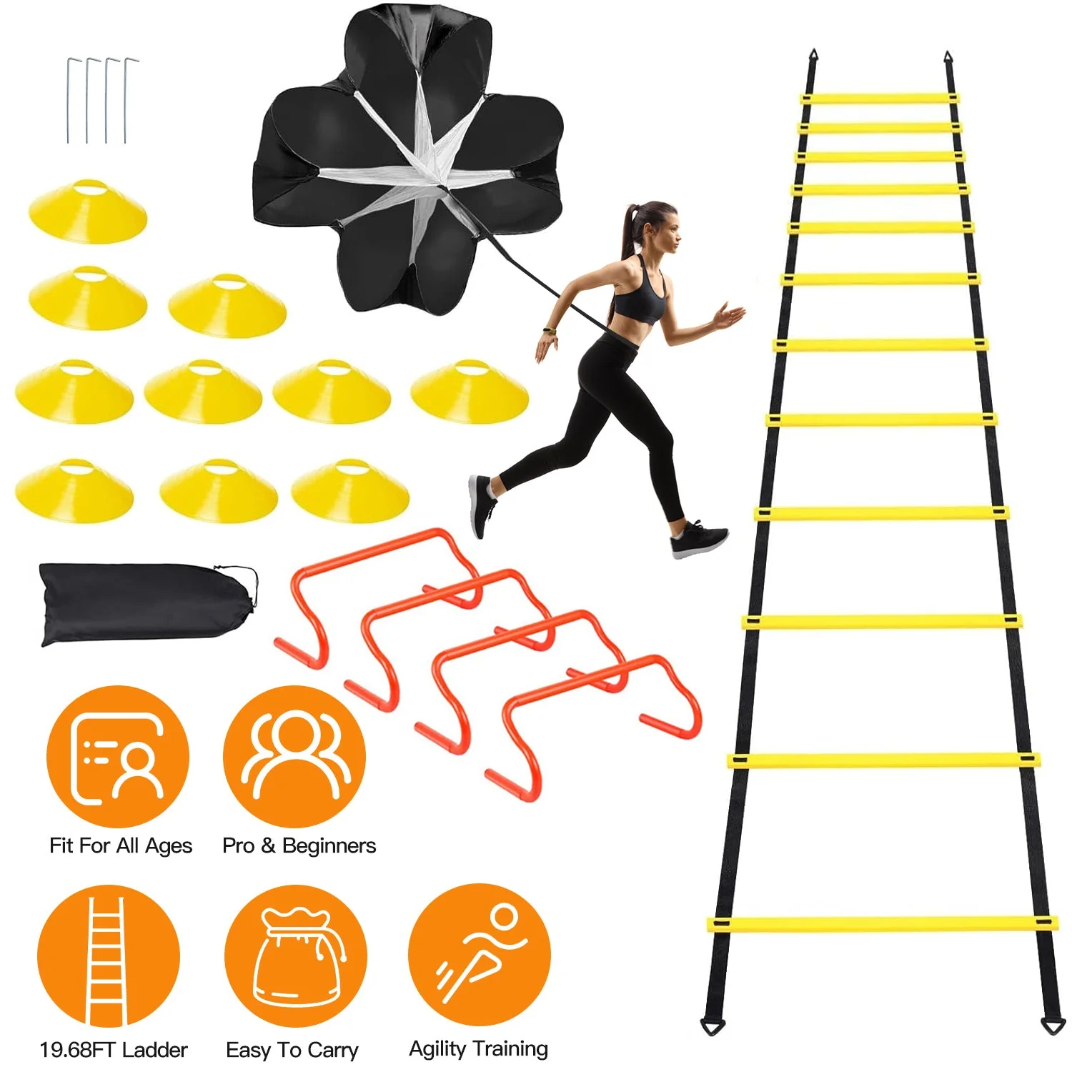 GBruno Speed Agility Training Equipment Set - Image 3
