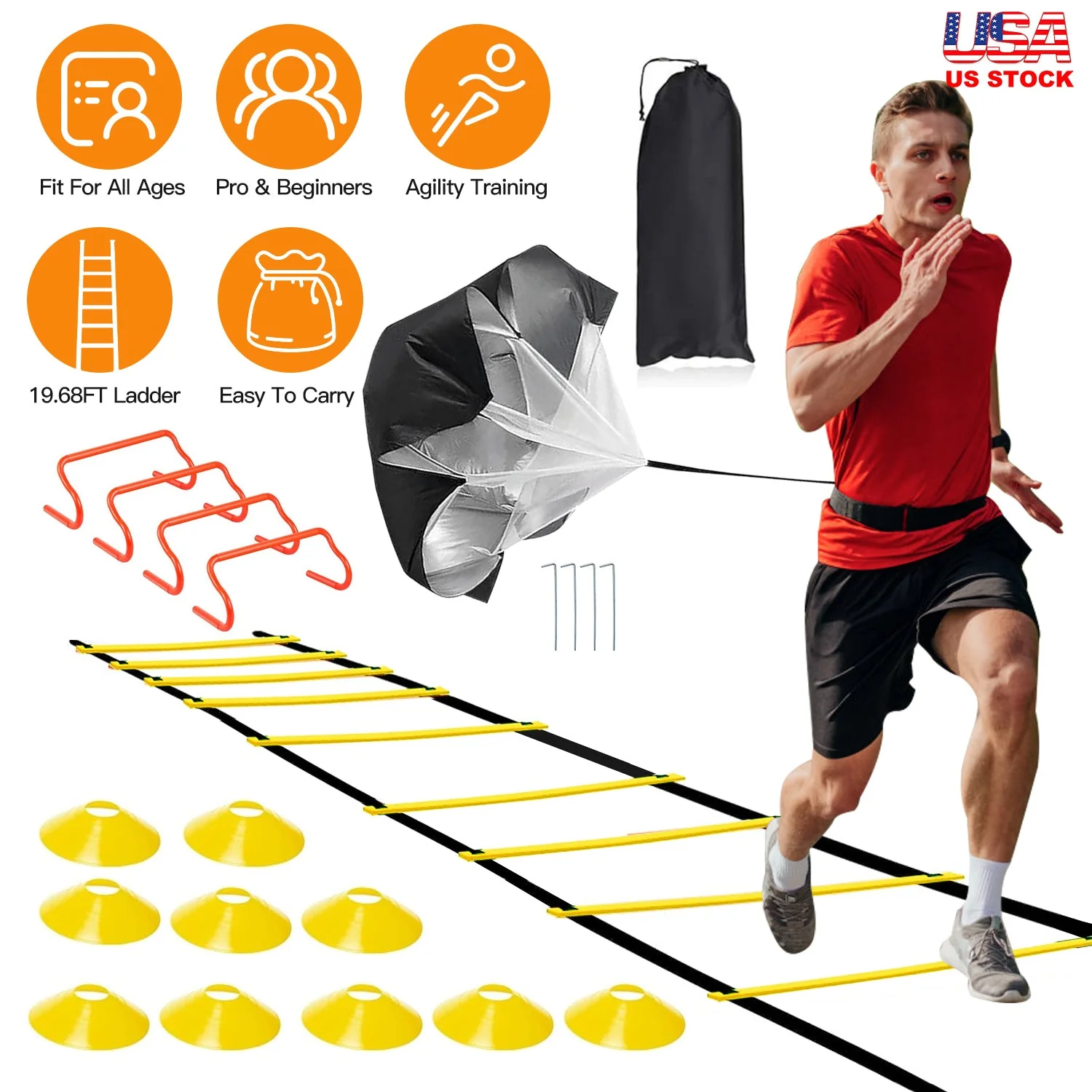GBruno Speed Agility Training Equipment Set - Image 4