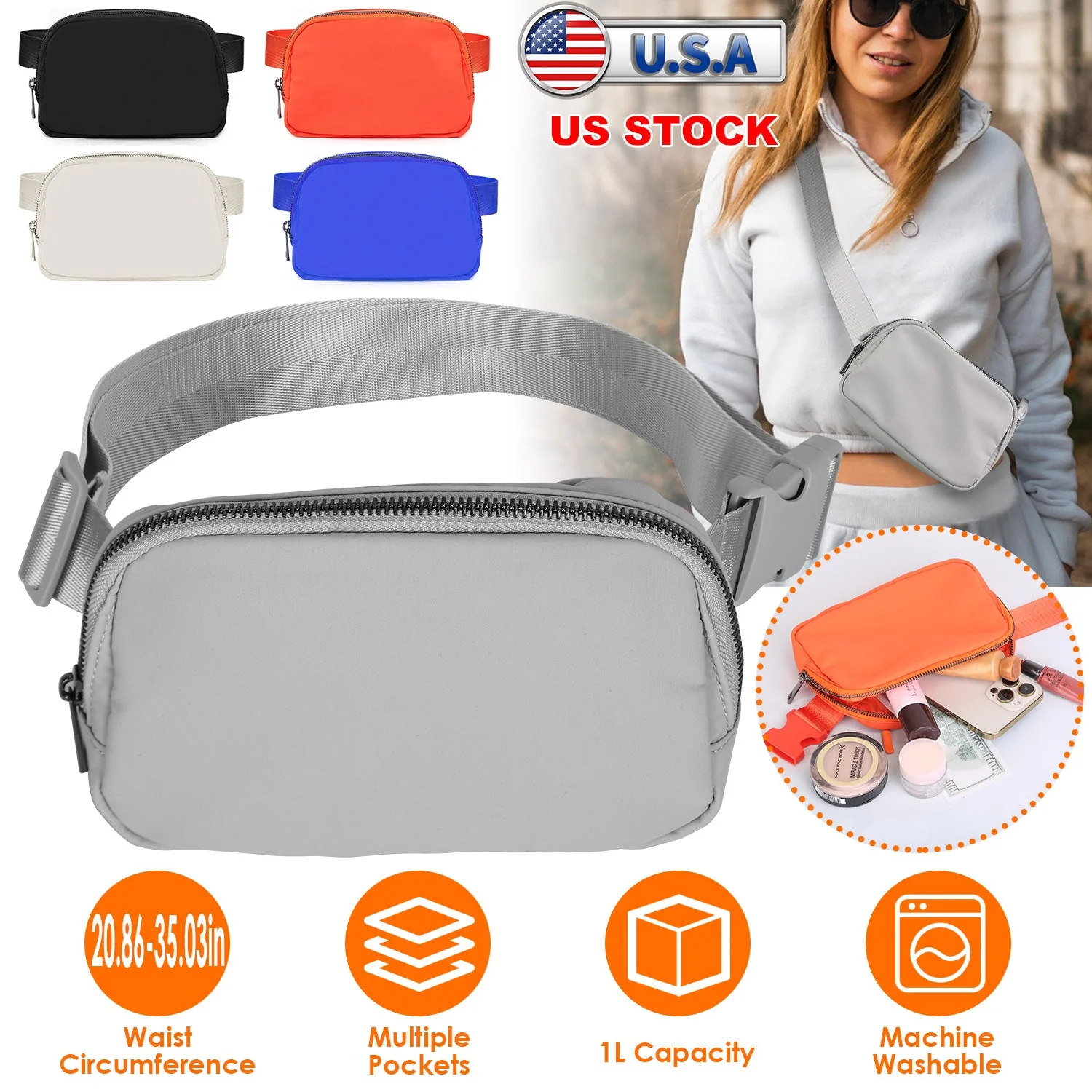 GBruno Sport Fanny Pack Unisex Waist Pouch - Image 4