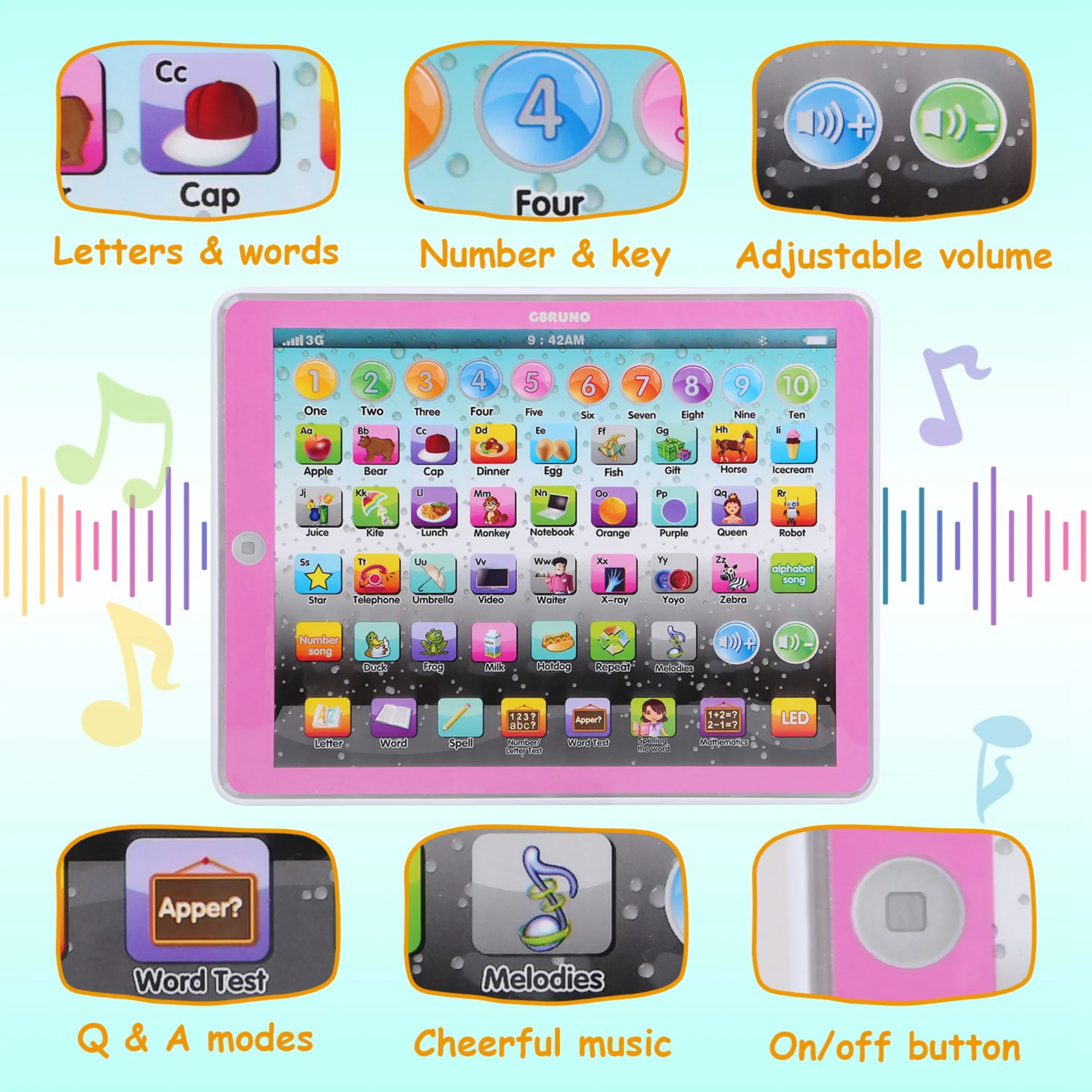 GBruno Tablet Toy Educational Learning Study - Image 3