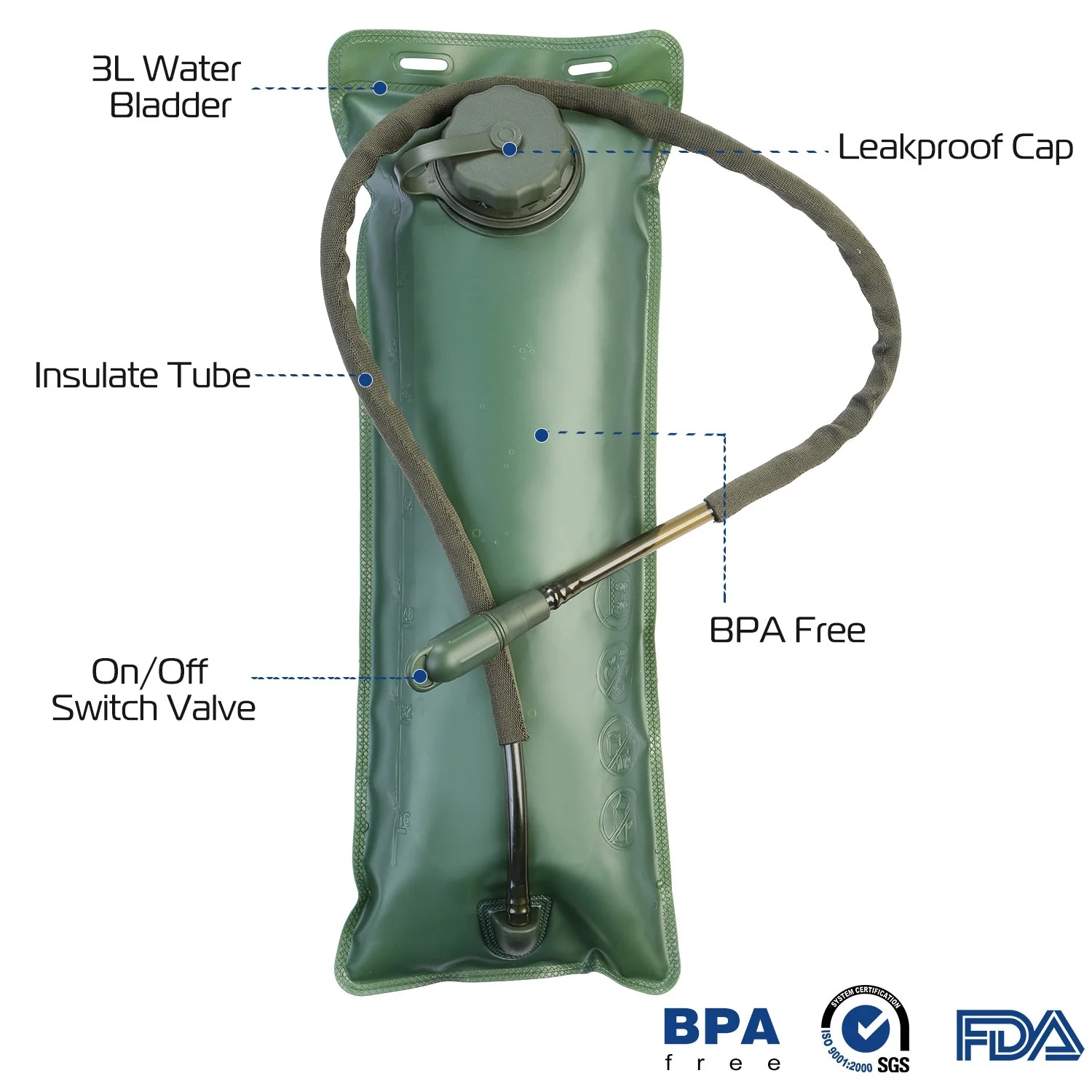 GBruno Tactical Hydration Pack 3L - Image 6