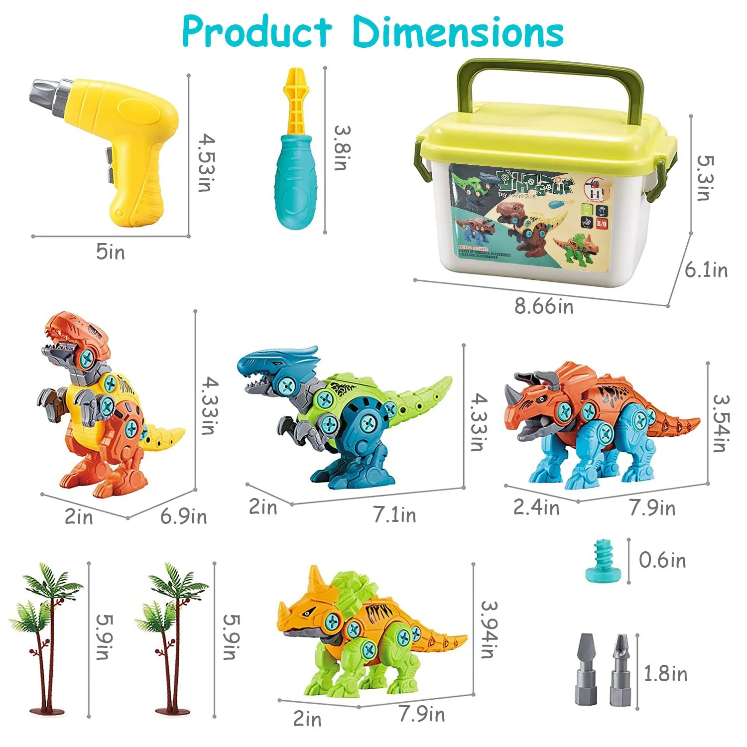 GBruno Take Apart Dinosaur Toys - Image 5