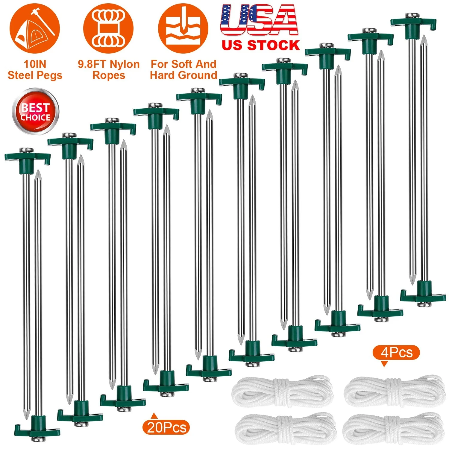 GBruno Tent Pegs Ropes Set - Image 5