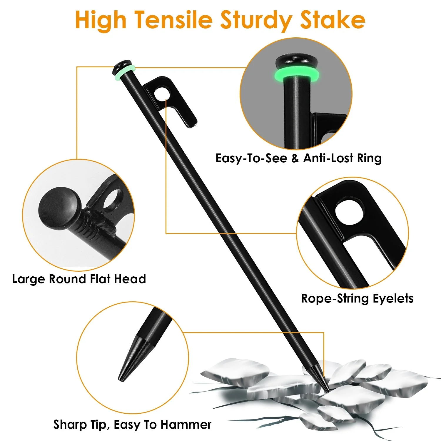 GBruno Tent Stakes Camping Hammer Tent - Image 6