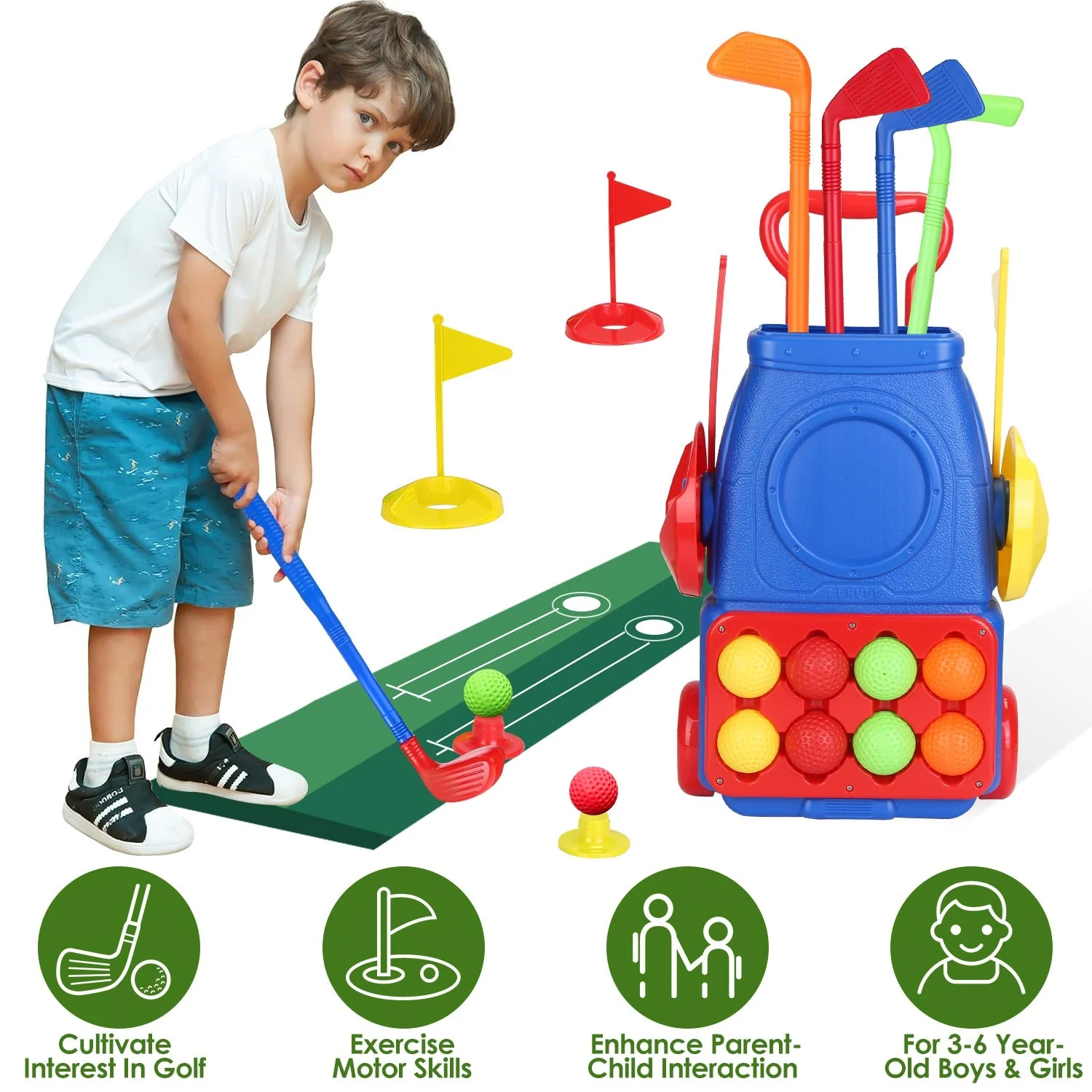 GBruno Toddler Golf Clubs Set Kids - Image 2