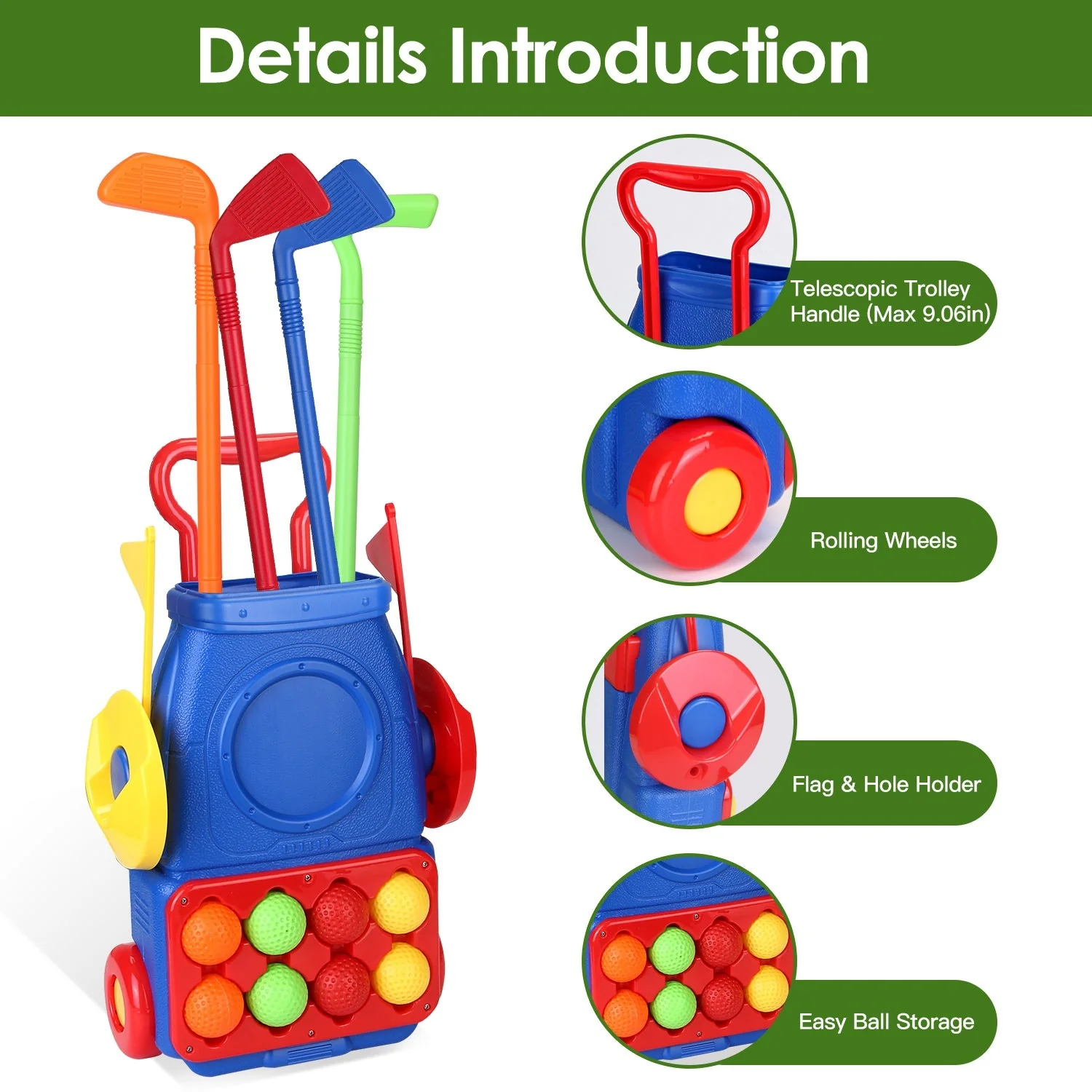 GBruno Toddler Golf Clubs Set Kids - Image 3