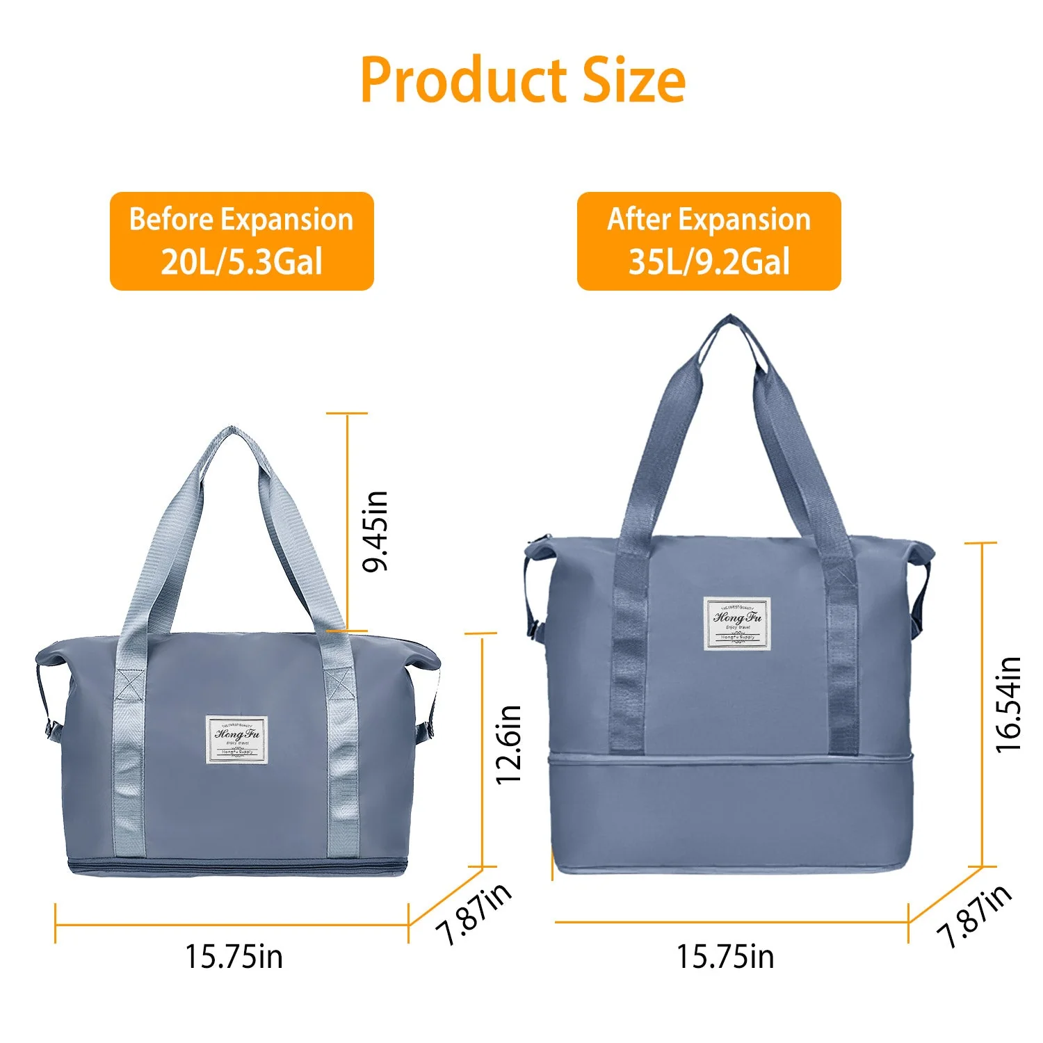 GBruno Travel Duffle Bag with Luggage Sleeve - Image 5