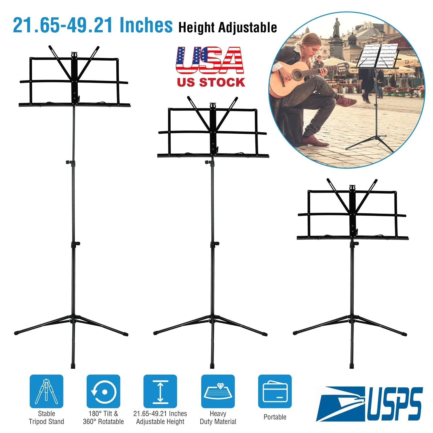 GBruno Tripod Music Stand - Image 5