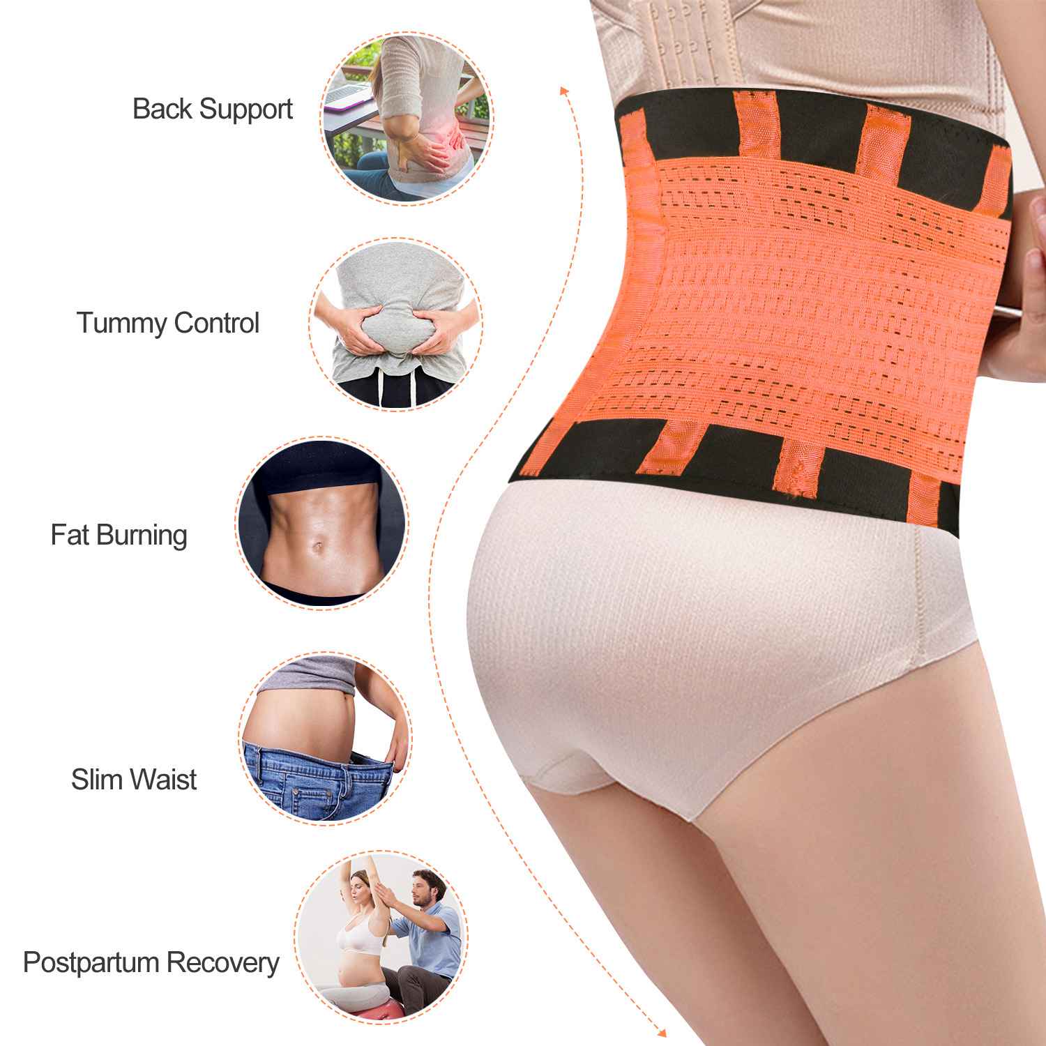 GBruno U-Shaped Slimming Waist Belt - Image 4
