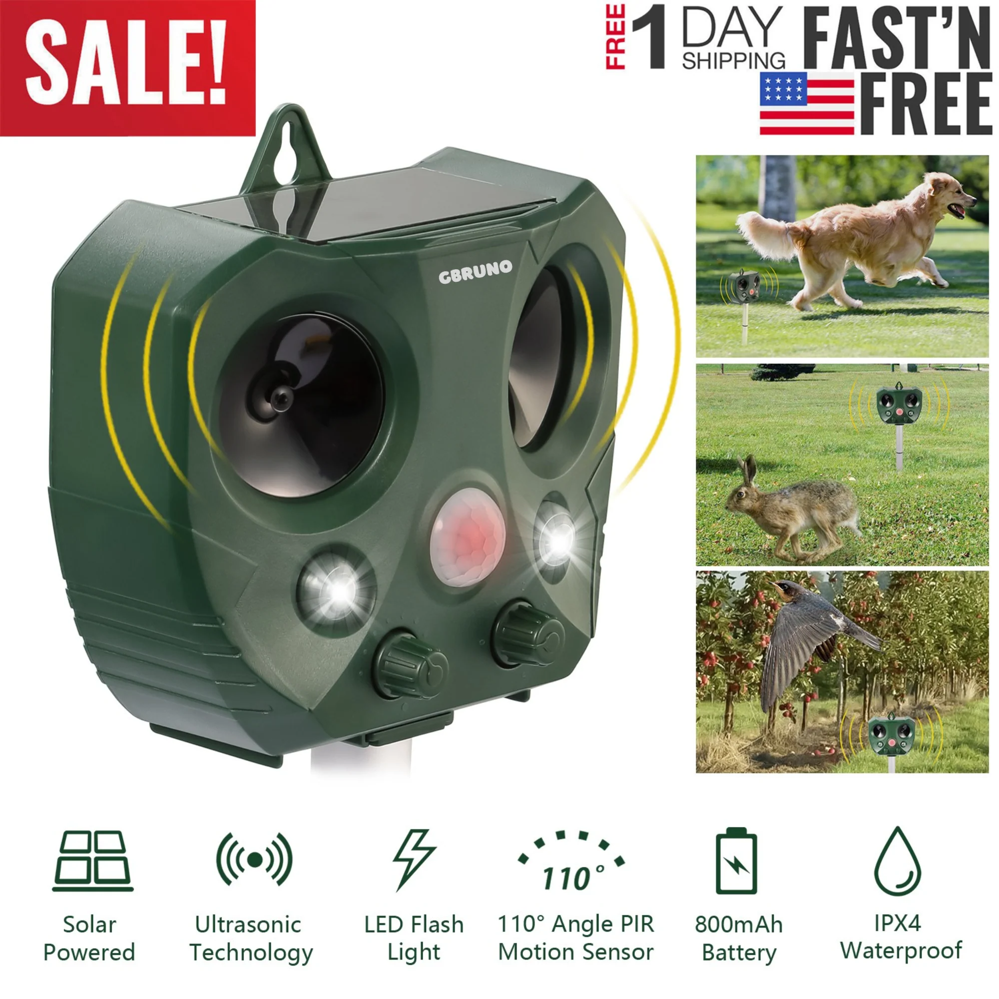 GBruno Ultrasonic Animal Repeller - Image 2