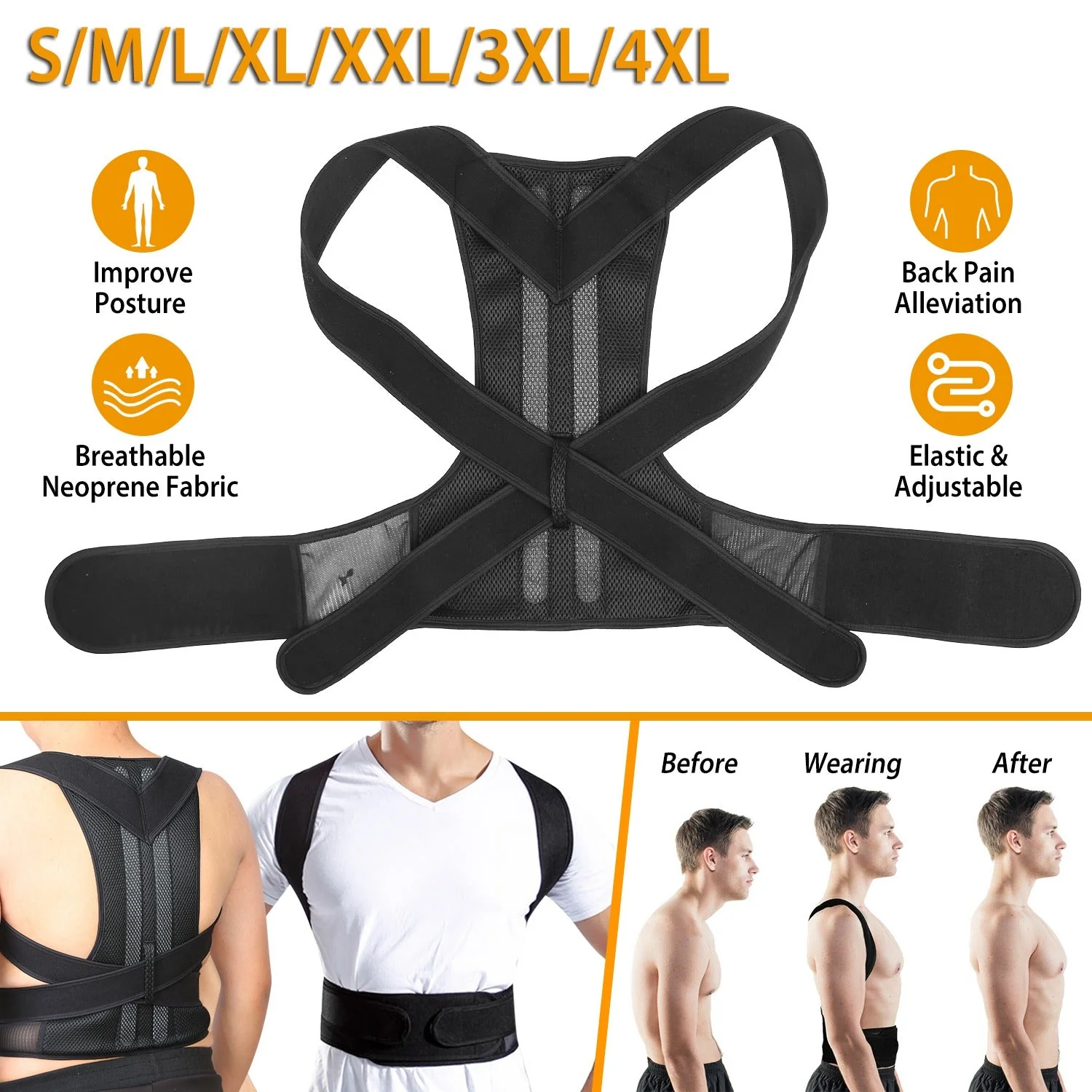 GBruno Unisex Back Posture Corrector - Image 3