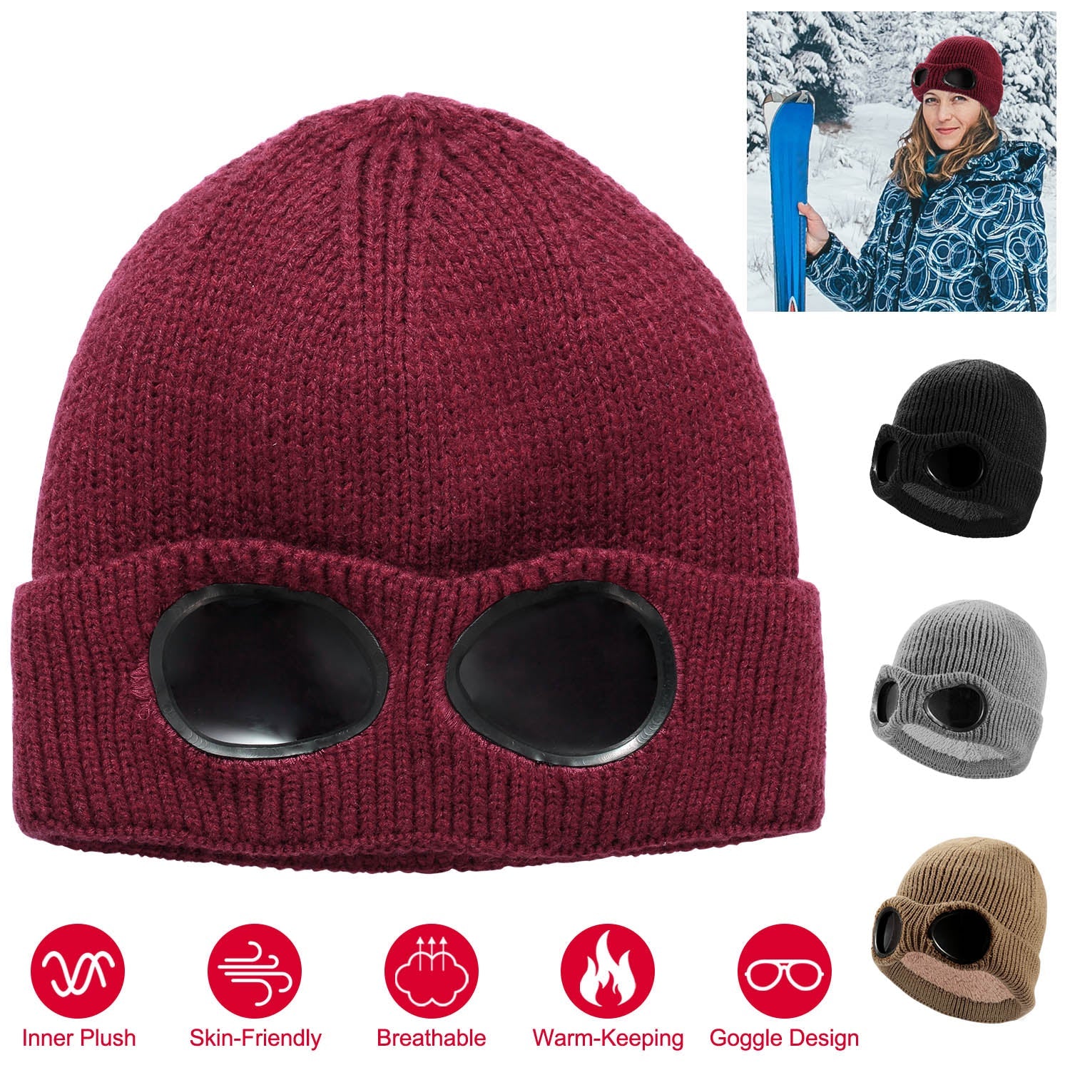 GBruno Unisex Knit Beanie Hat - Image 3