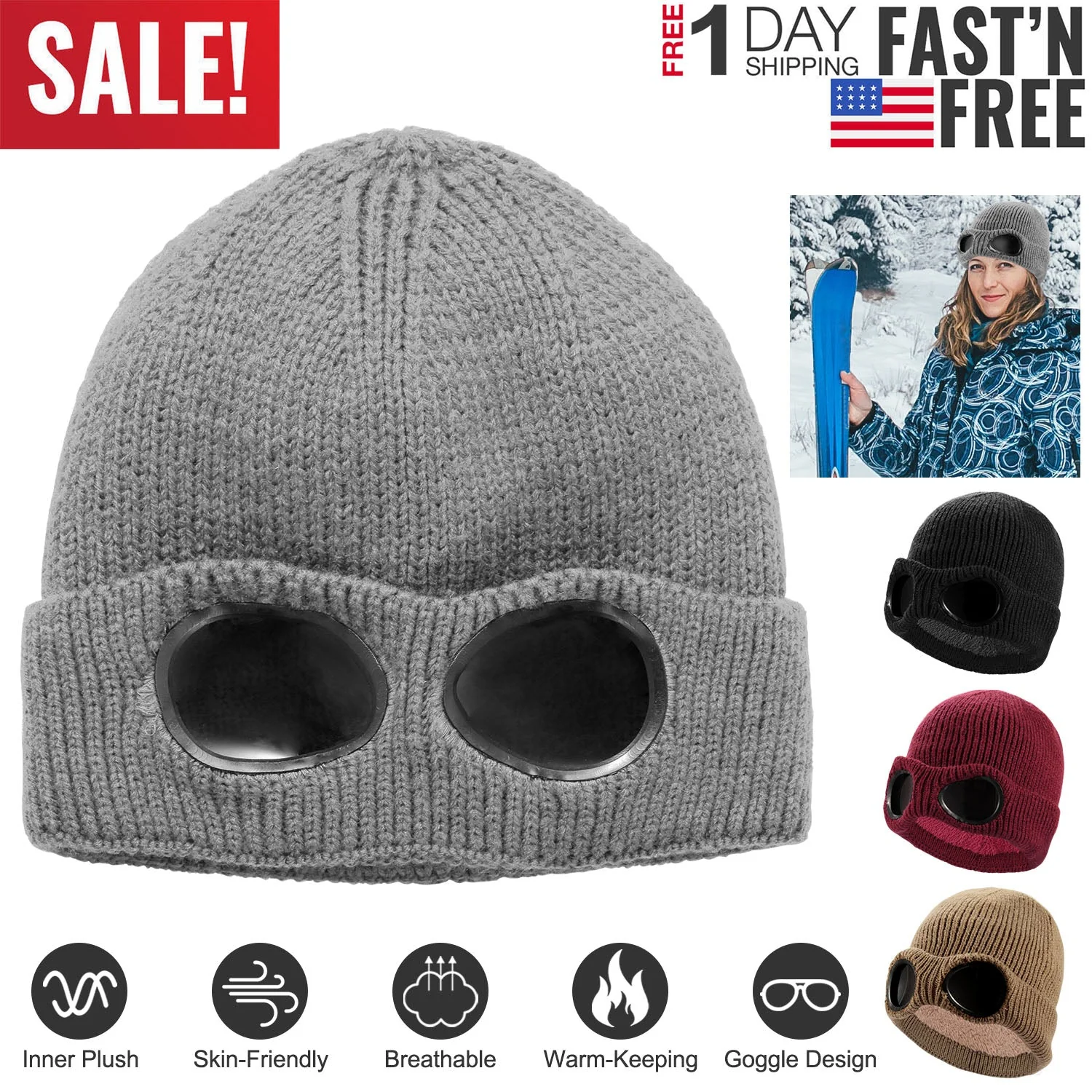 GBruno Unisex Knit Beanie Hat - Image 4