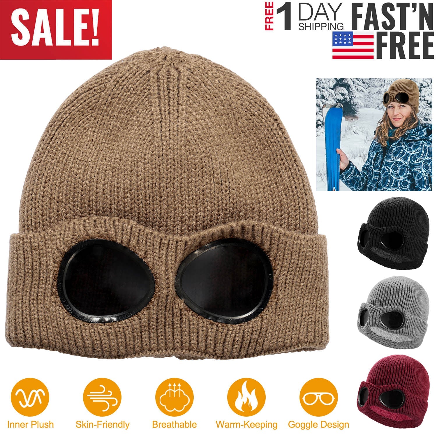 GBruno Unisex Knit Beanie Hat - Image 4