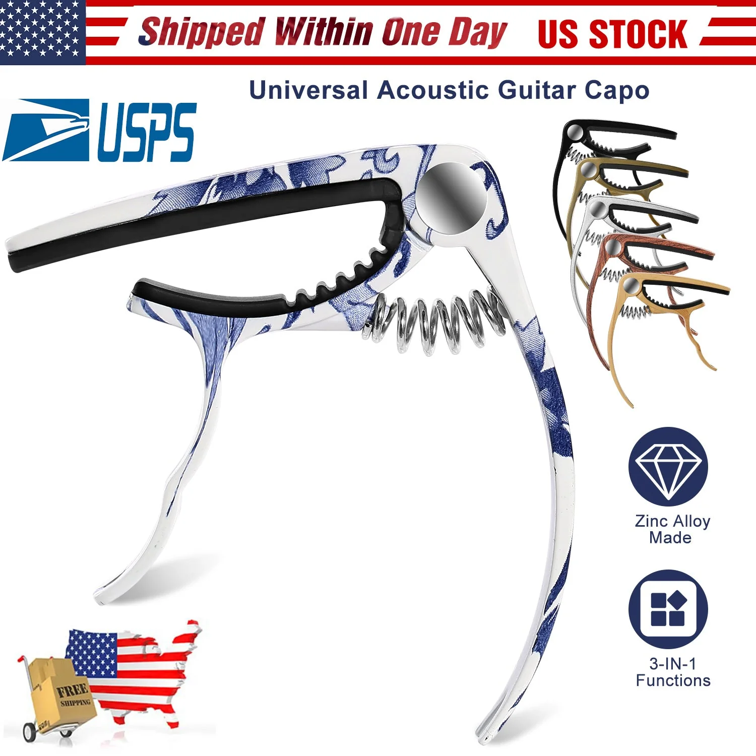 GBruno Universal Acoustic Guitar Capo - Image 5
