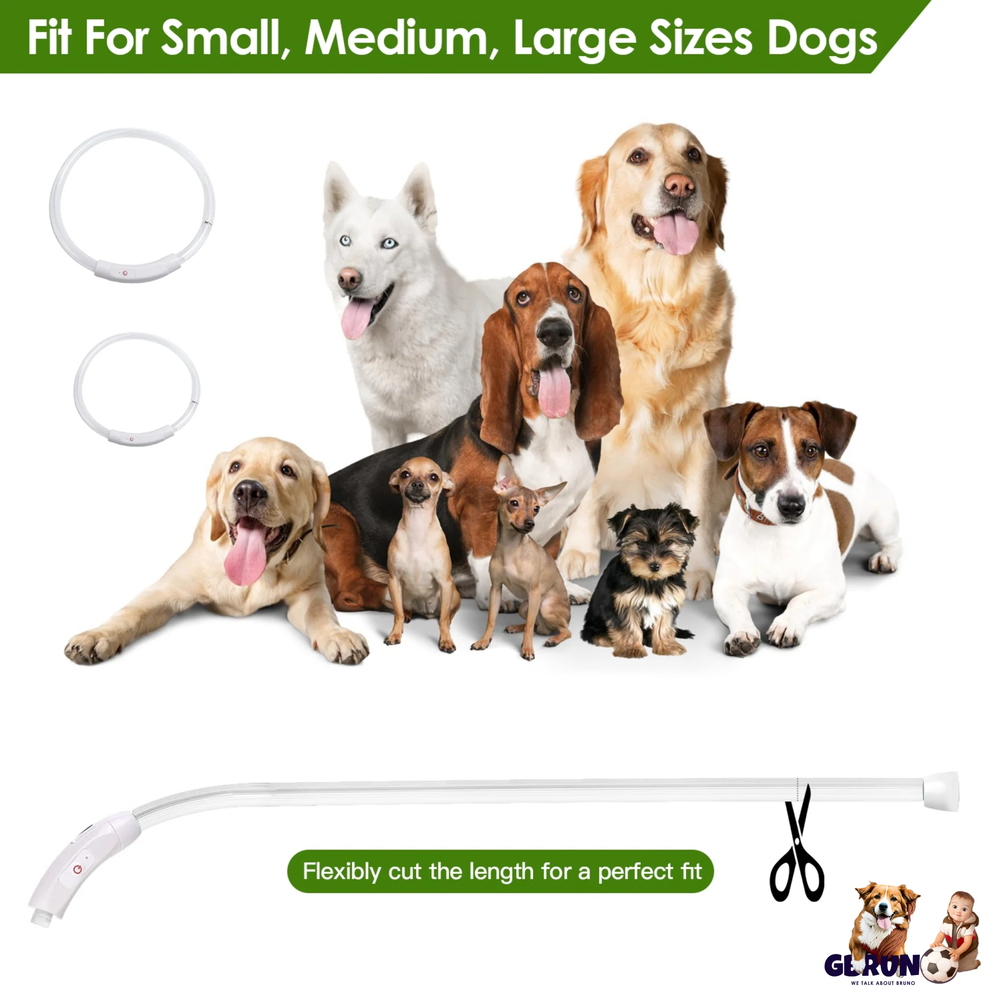GBruno USB Rechargeable LED Dog Collar - Image 5