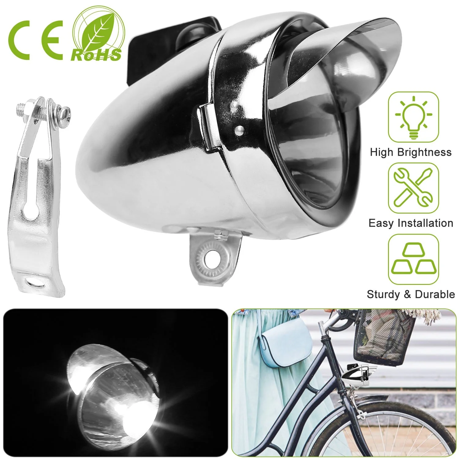GBruno Vintage Bicycle Front Headlight - Image 2