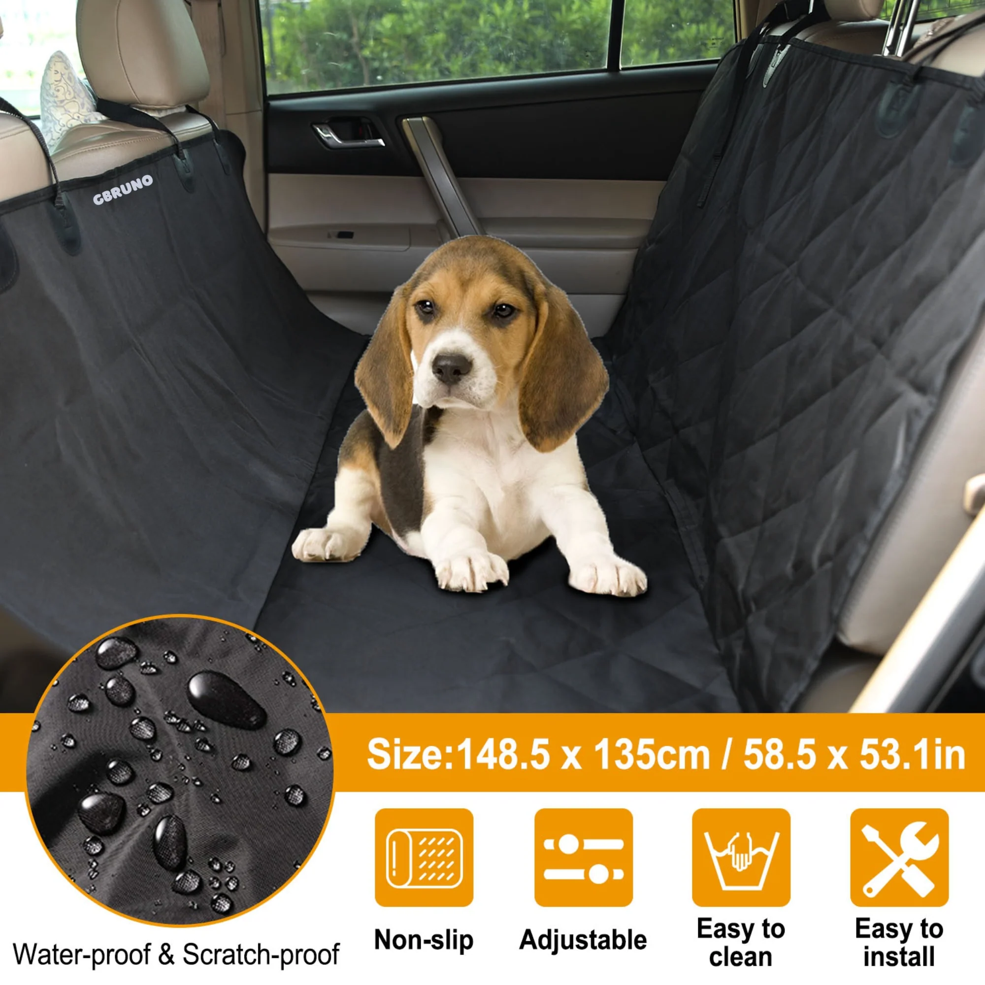 GBruno Waterproof Dog Car Seat Cover - Image 2