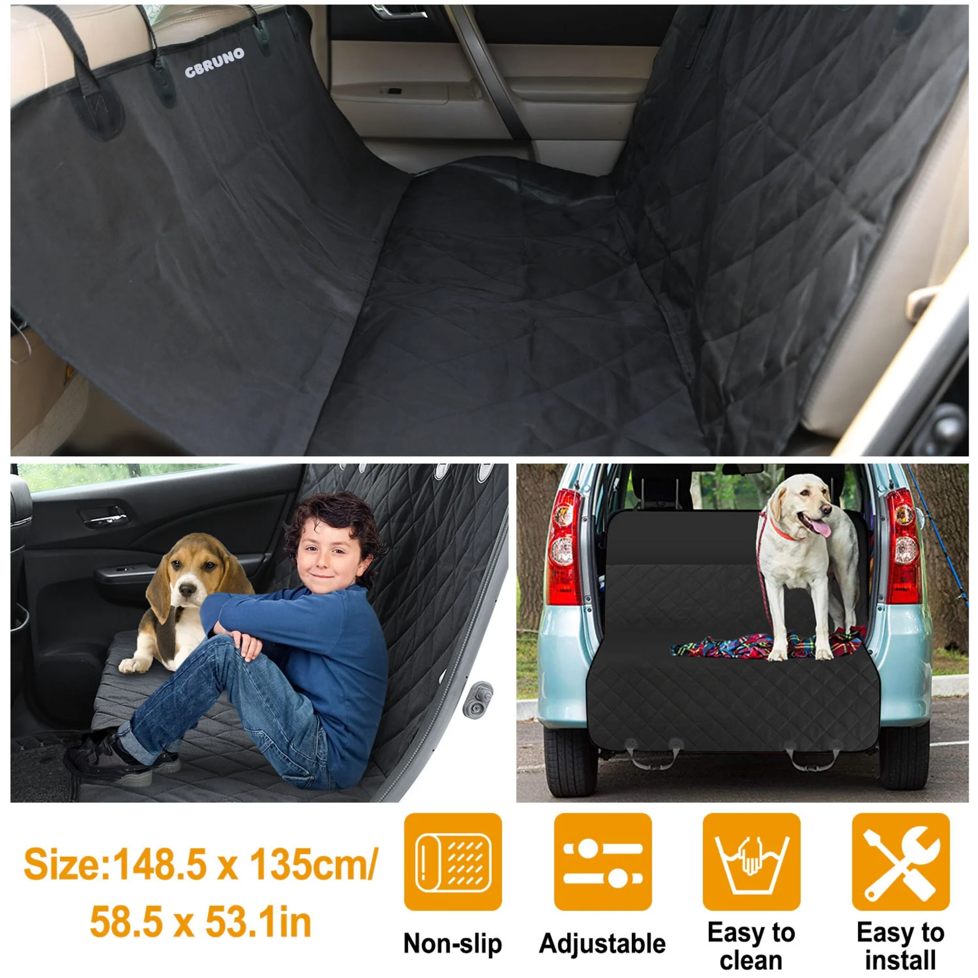 GBruno Waterproof Dog Car Seat Cover - Image 3