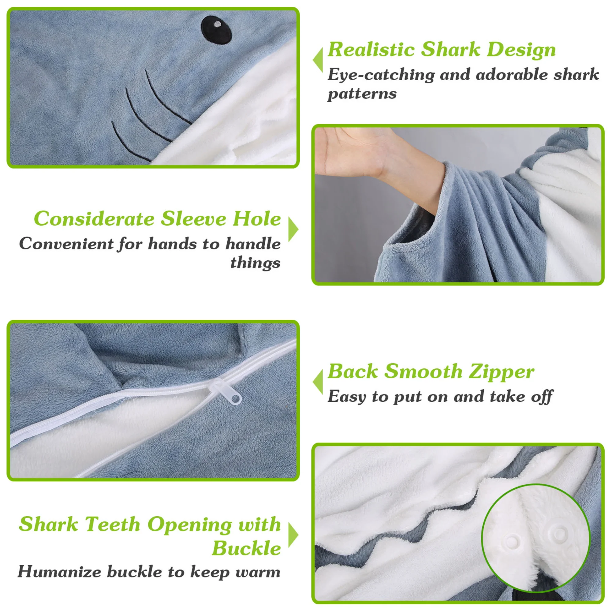 GBruno Wearable Shark Sleeping Bag - Image 4
