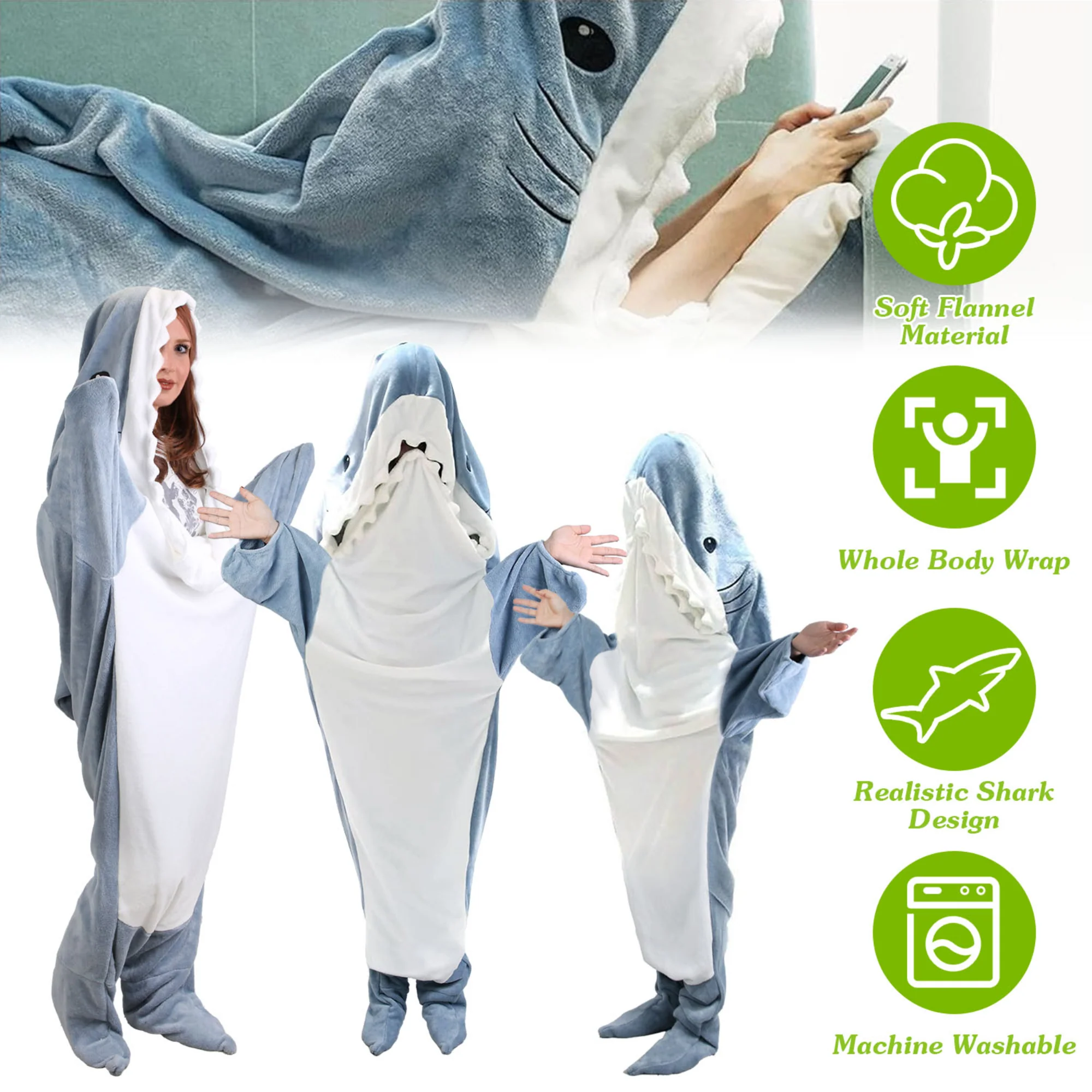 GBruno Wearable Shark Sleeping Bag - Image 2