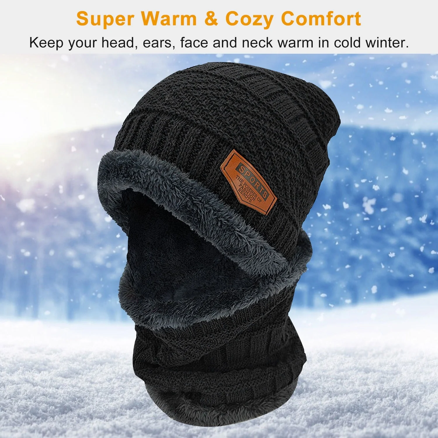 GBruno Winter Beanie Hat Scarf - Image 6